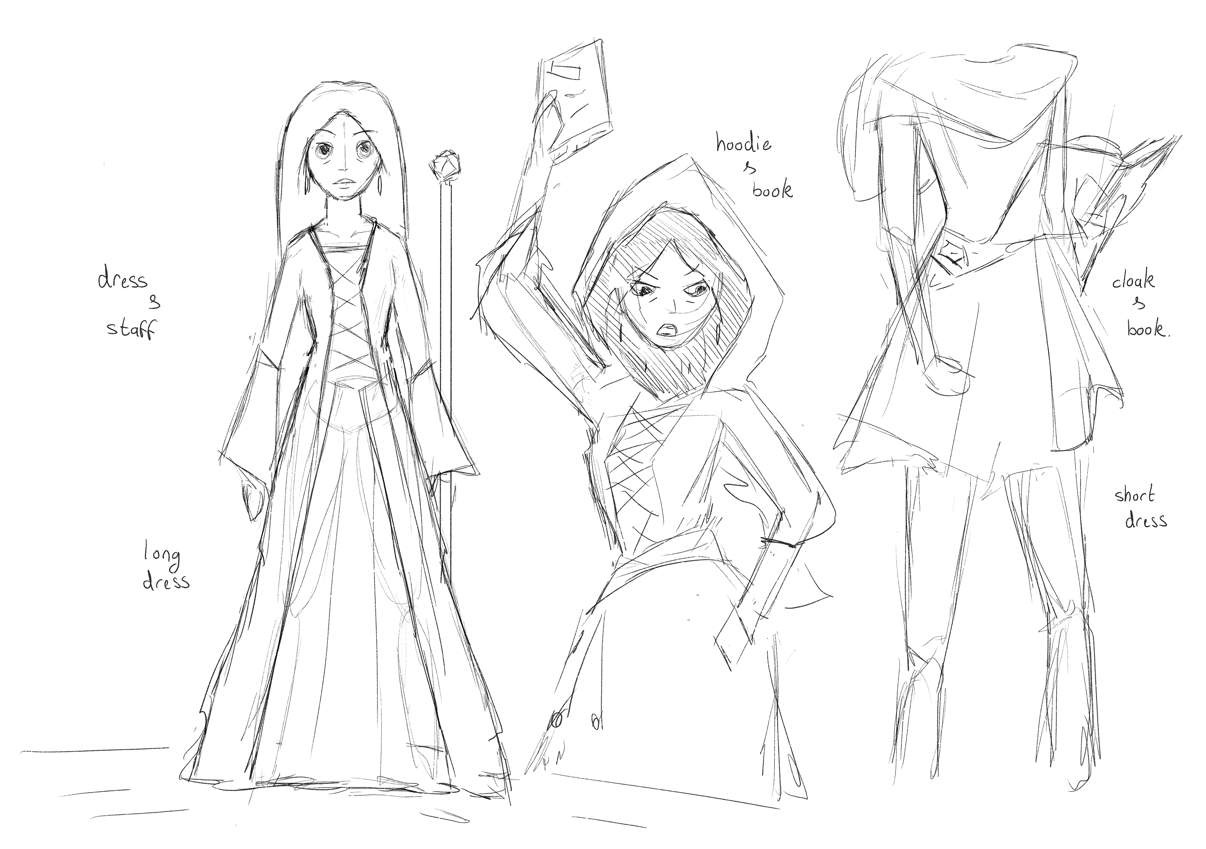 Initial Concept Character Sketches