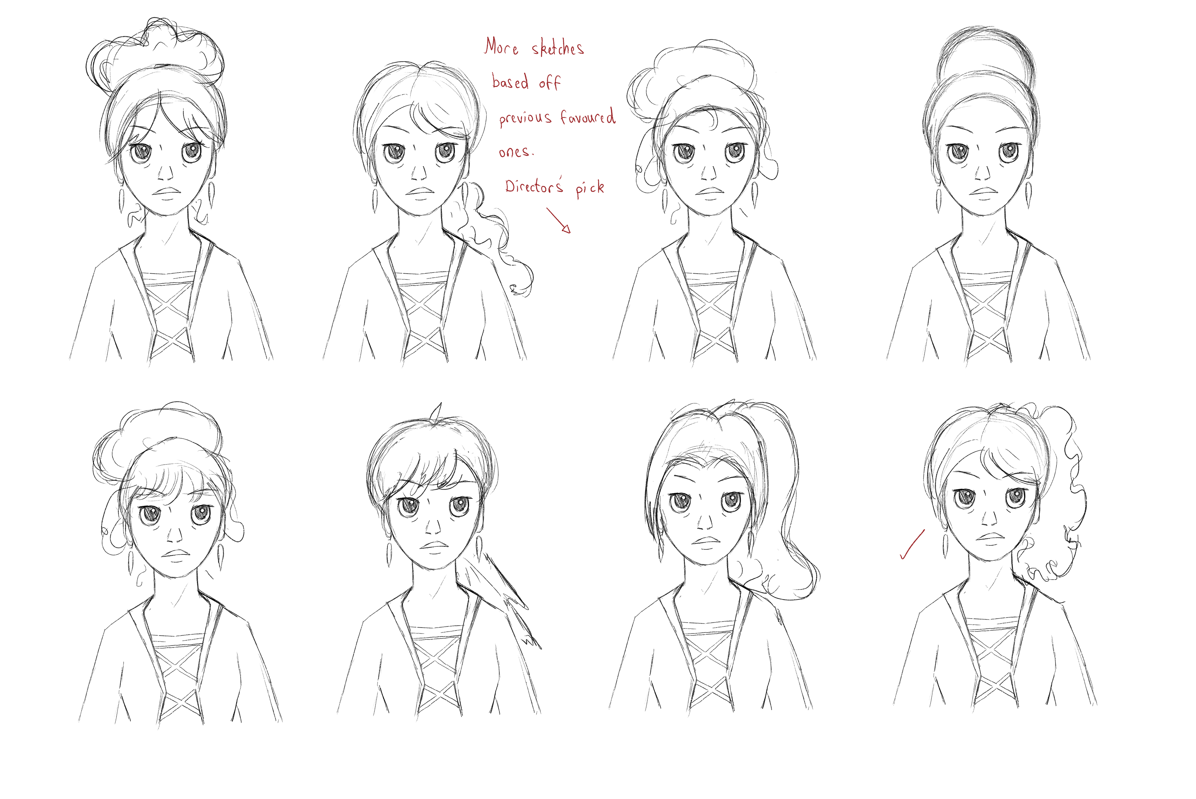 Continuing with Hair Sketches