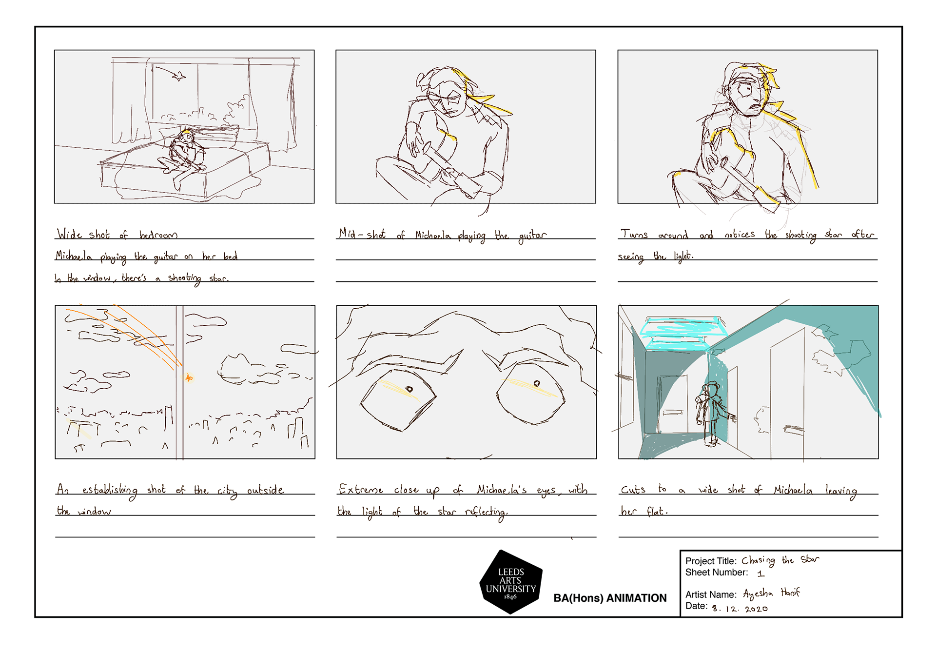 Storyboard for Short Teaser Trailer (Personal Project)