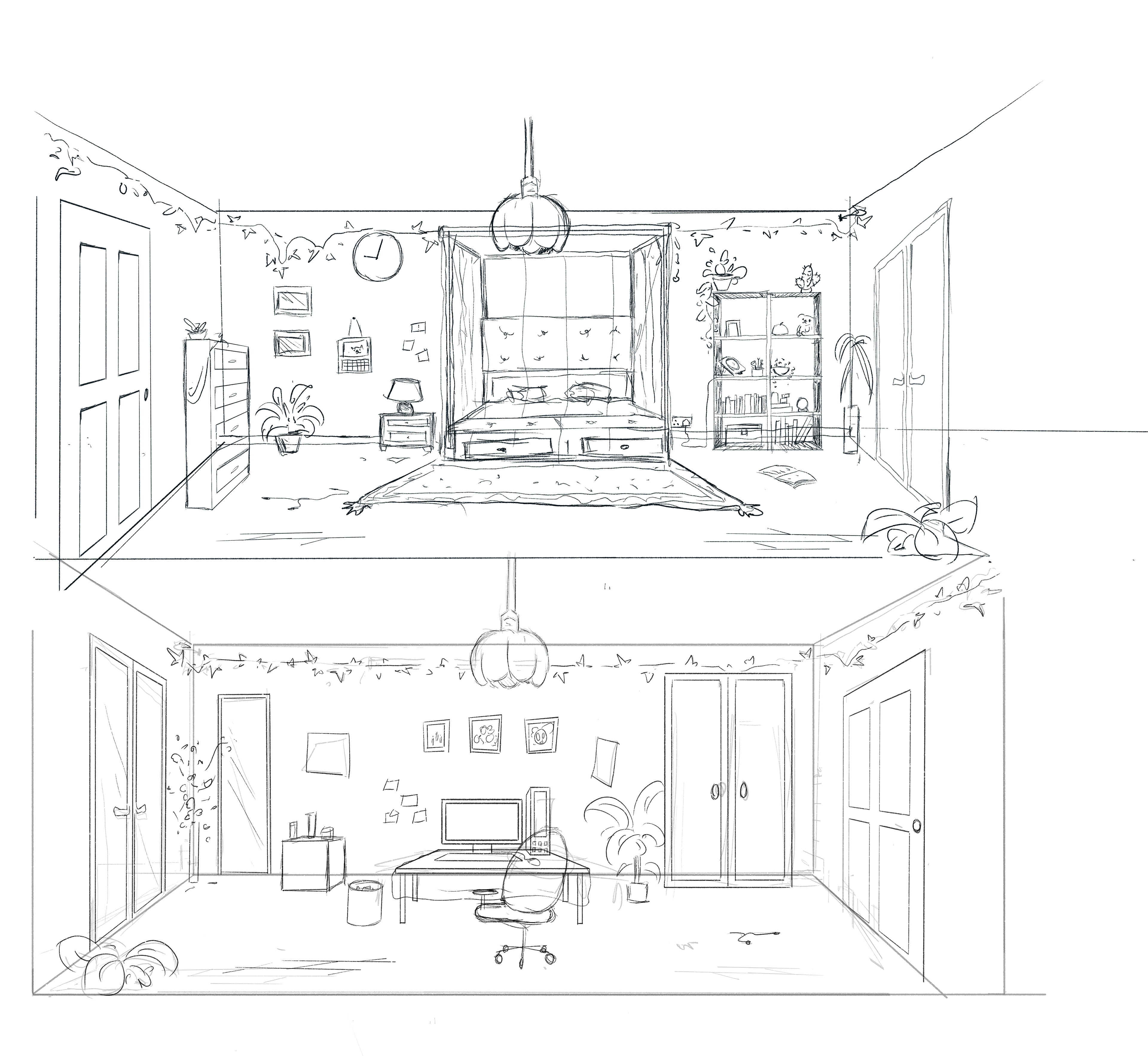 Rough Sketch of Bedroom