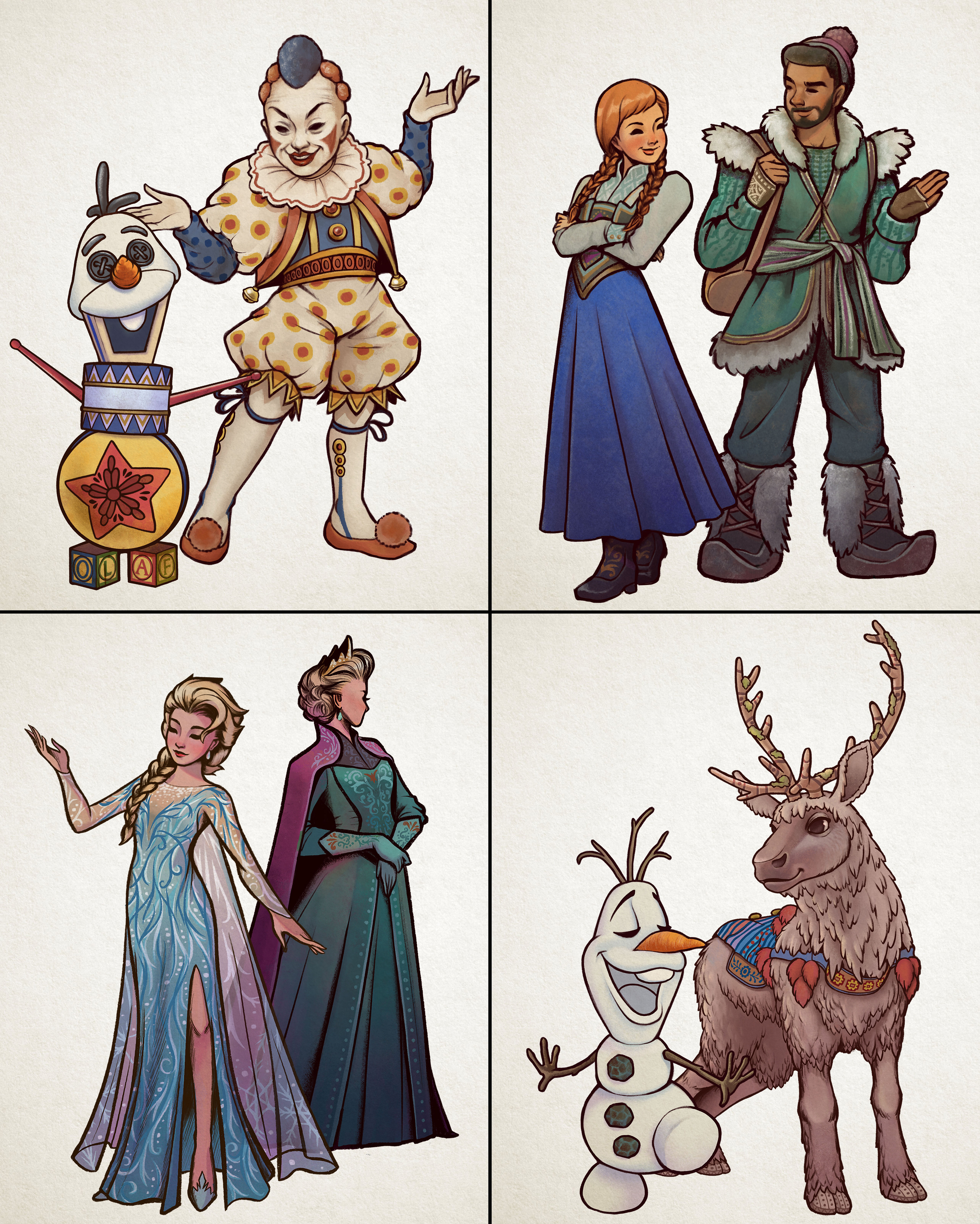 Frozen Toy Theatre - Characters