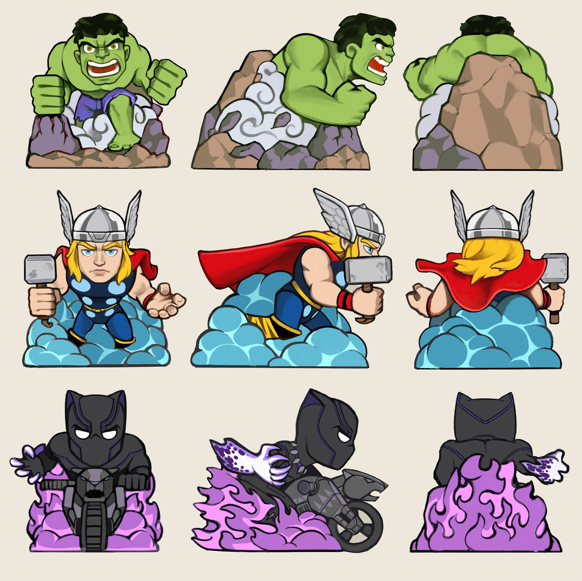 Marvel - Pullback Cars
