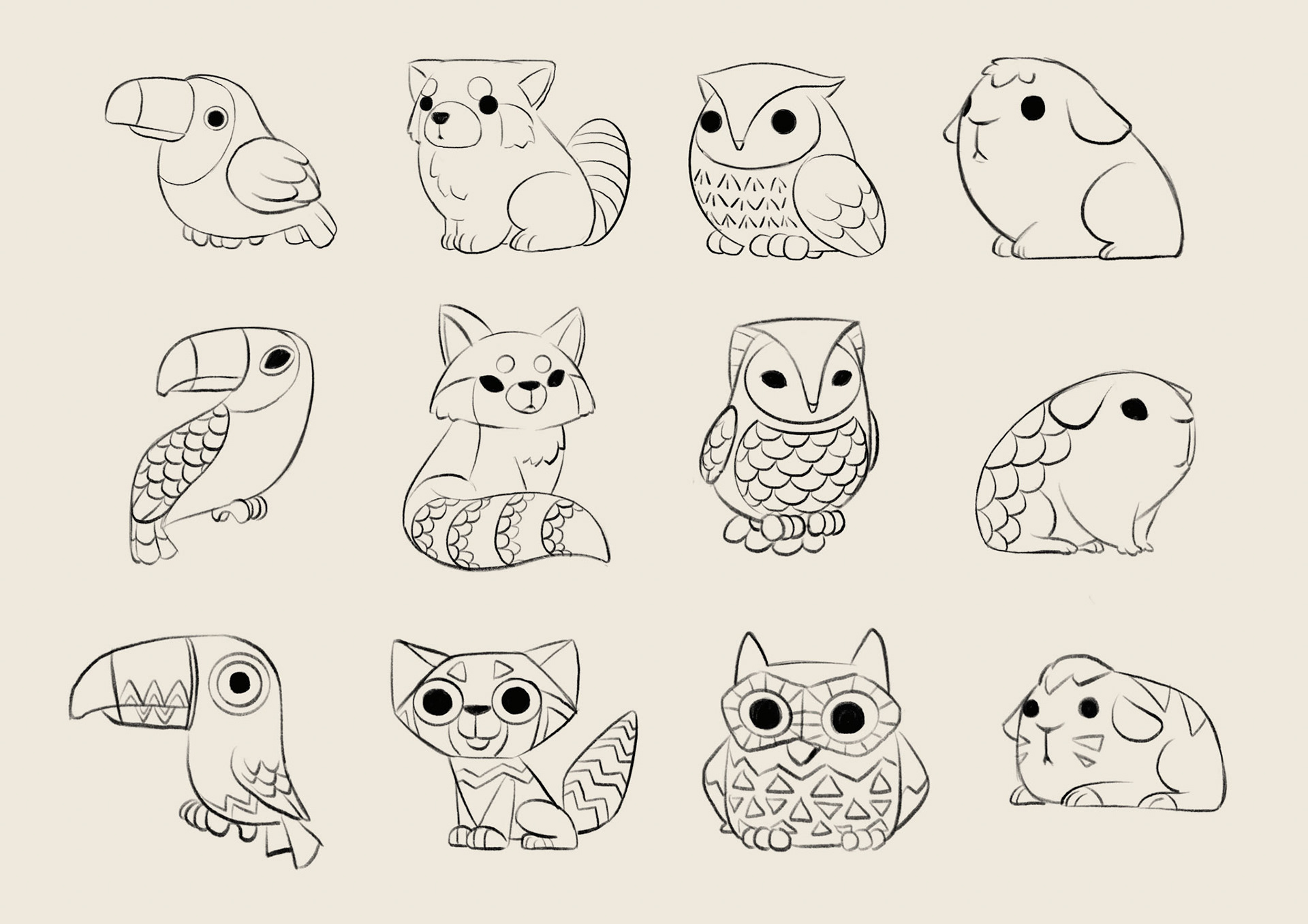 Quick Sketches - Plush Designs