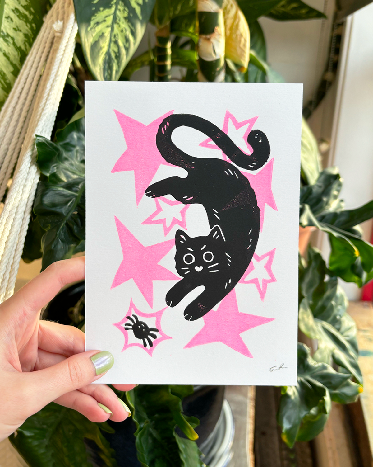 Crumb Catcher Lino Print