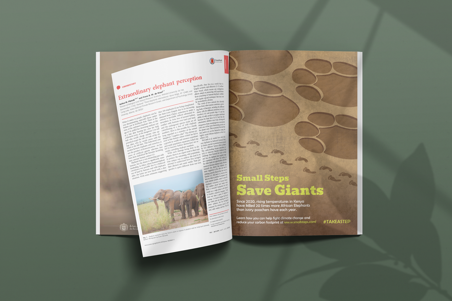 A mockup of the campaign's print ad in a wildlife magazine.