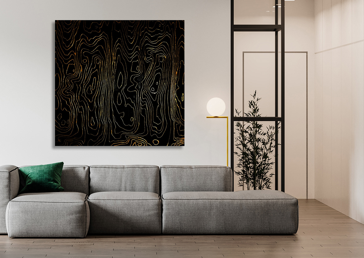 Acrylic on wood, 122*122 cm
