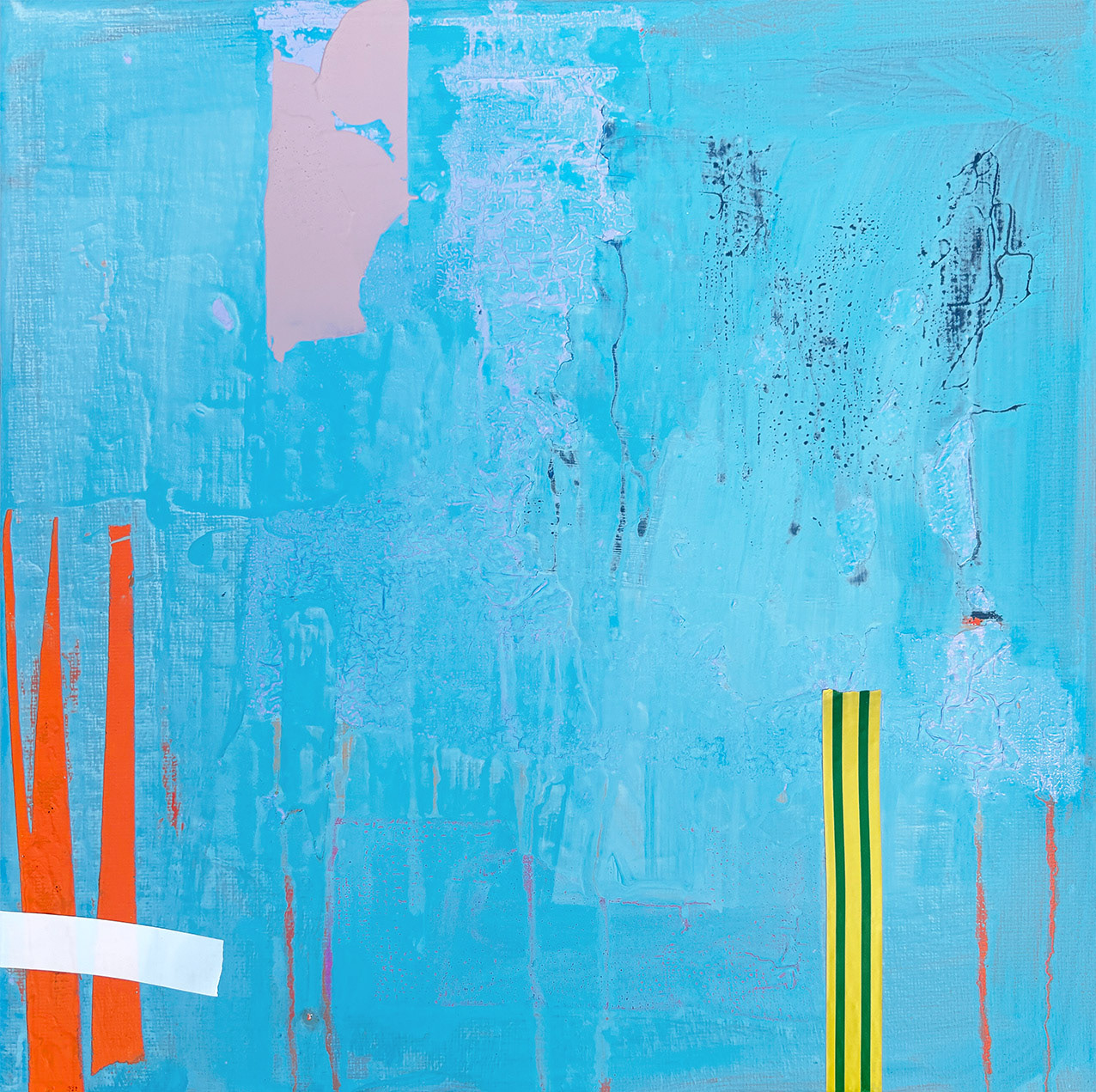 E/23 Acrylic on Canvas, Mixed Media, 2025, 29 x 29 x 3 cm | 11.42 x 11.42 x 1.18 in