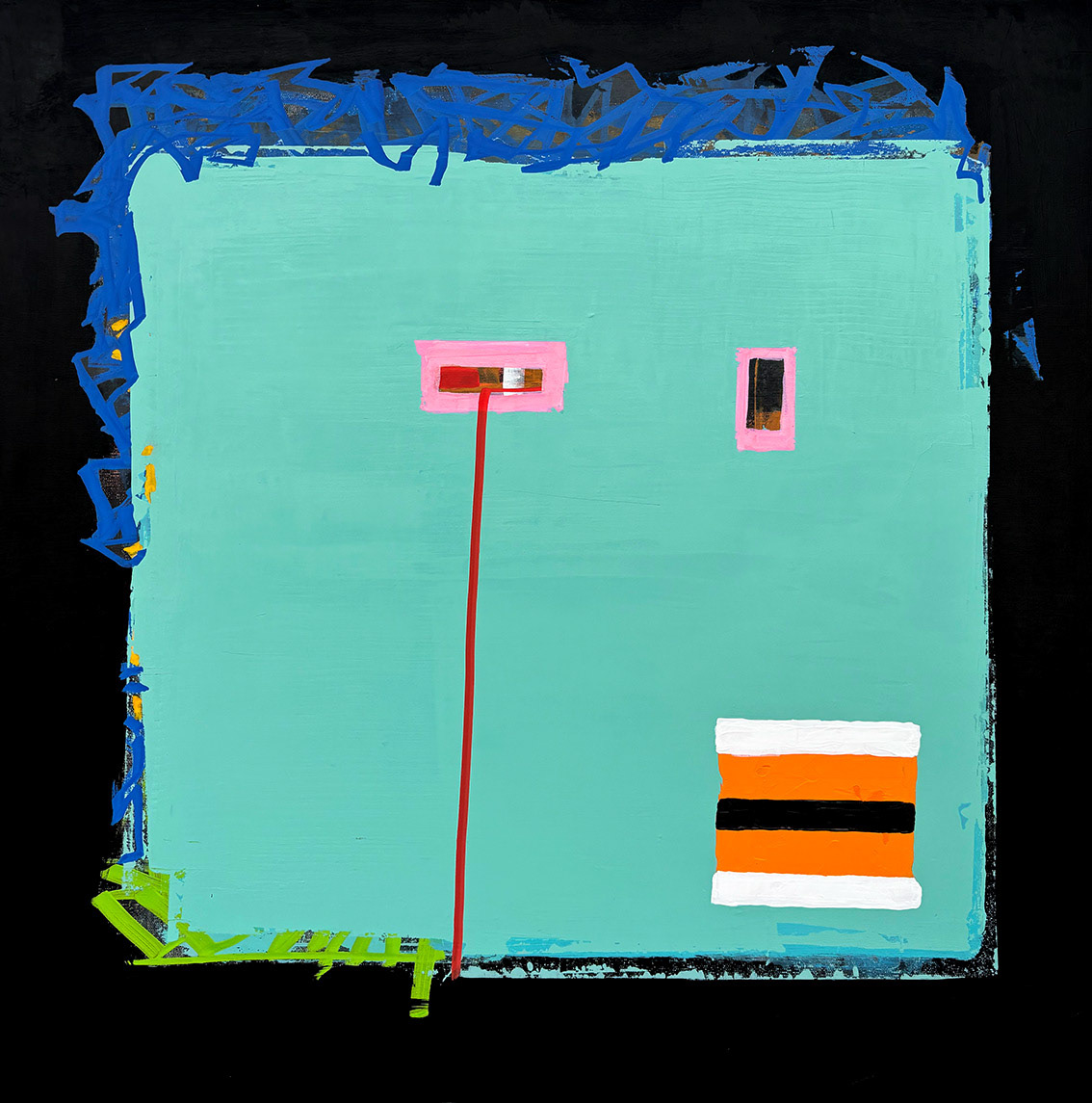 Face/05 Acrylic on Canvas, Mixed Media, 2025, 80 x 80 x 2 cm | 31,5 x 31,5 x 0.79 in