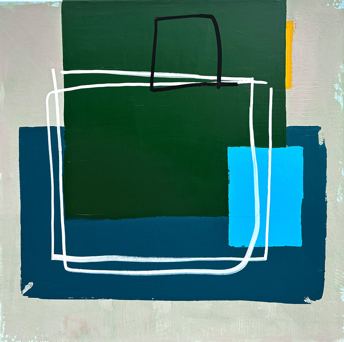 E/15 Acrylic on Canvas, Mixed Media, 2025, 80 x 80 x 2 cm | 31.5 x 31.5 x 0.79 in