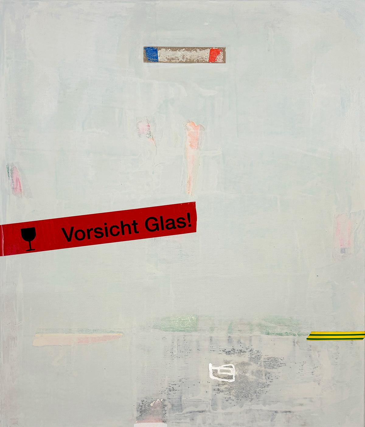V13, Mixed Media, Acrylic and Tape on Canvas, 2026, 70 x 60 x 1.8 cm | 27,55 x 23,63 x 0.79 in