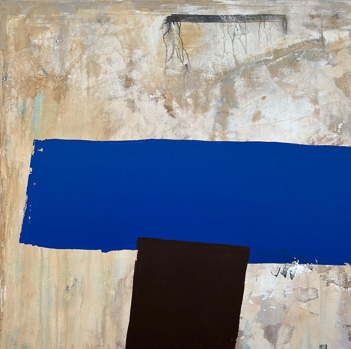 Acrylic Abstract No. 58/24 Mixed Media, 2024, 80 x 80 x 2 cm | 31.5 x 31.5 x 0.79 in