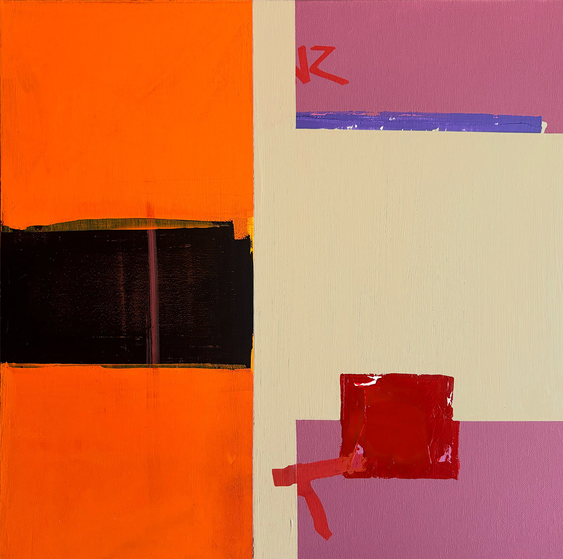 E/12 Acrylic on Canvas, Mixed Media, 2025, 50 x 50 x 3 cm | 19.69 x 19.69 x 1.18 in