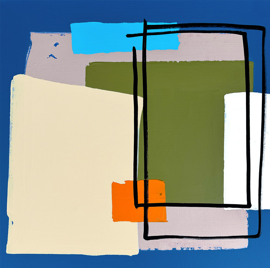 E/20 Acrylic on Canvas, Mixed Media, 2025, 50 x 50 x 3 cm | 19.69 x 19.69 x 1.18 in