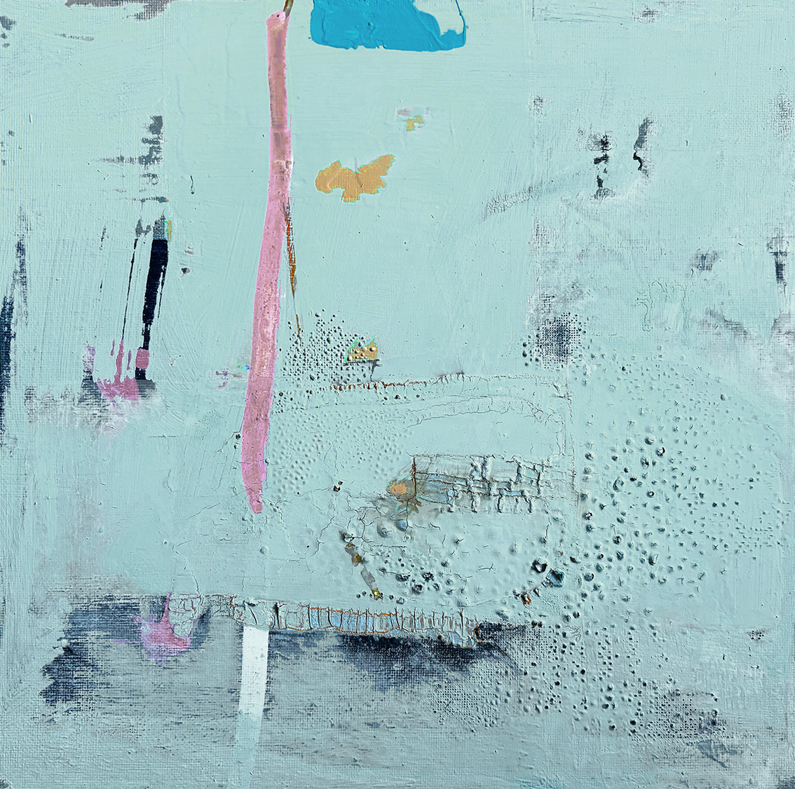 E/14 Acrylic on Canvas, Mixed Media, 2025, 29 x 29 x 3 cm | 11.42 x 11.42 x 1.18 in