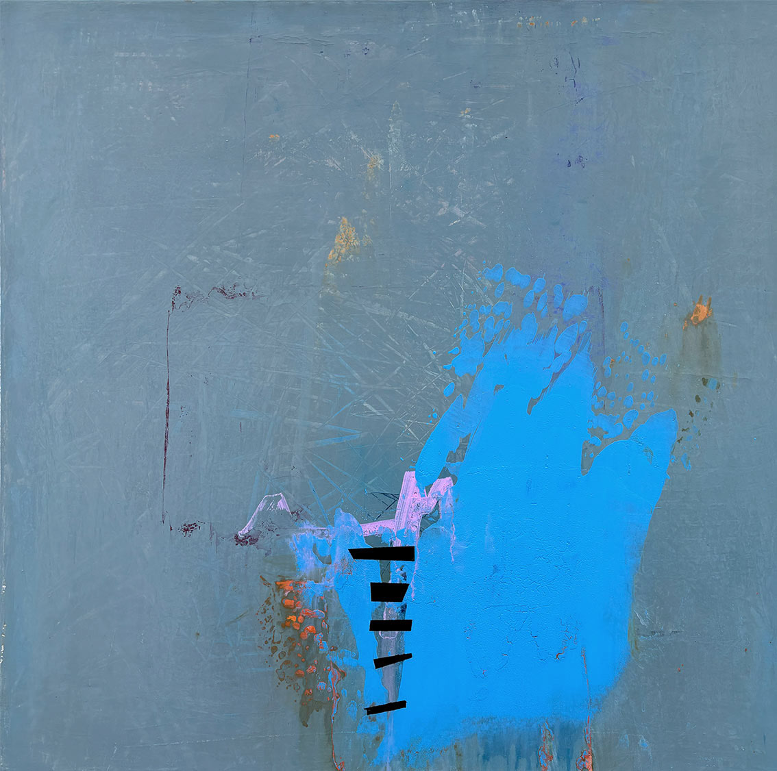 E/03 Acrylic on Canvas, Mixed Media, 2025, 70 x 70 x 2 cm | 27.56 x 27.56 x 0.79 in