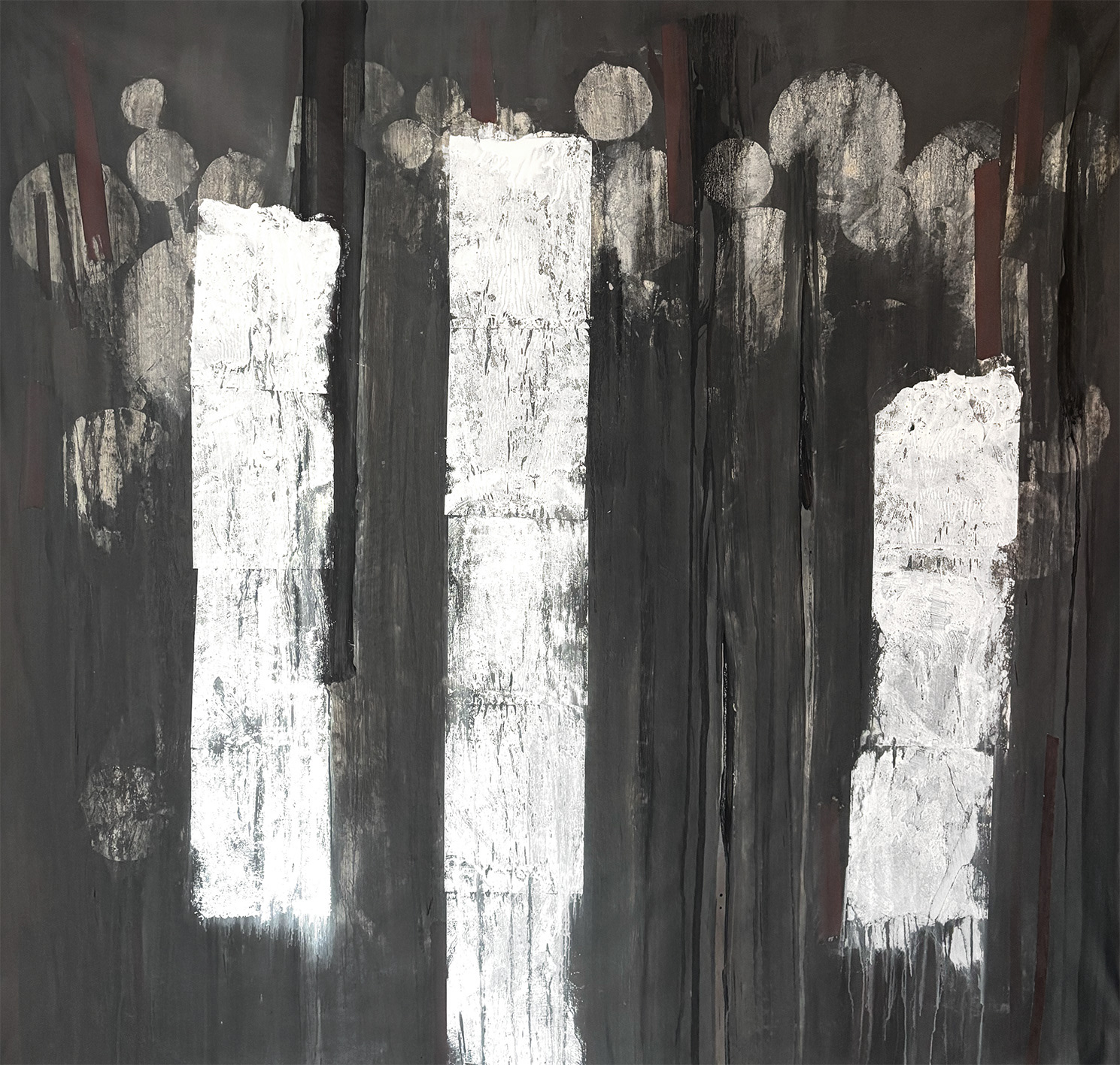 W04, Mixed Media - Acrylic, Glaze Paint on Canvas, 2026, 160 x 170 x 1 cm | 62.99 x 66.93 x 0.39 in