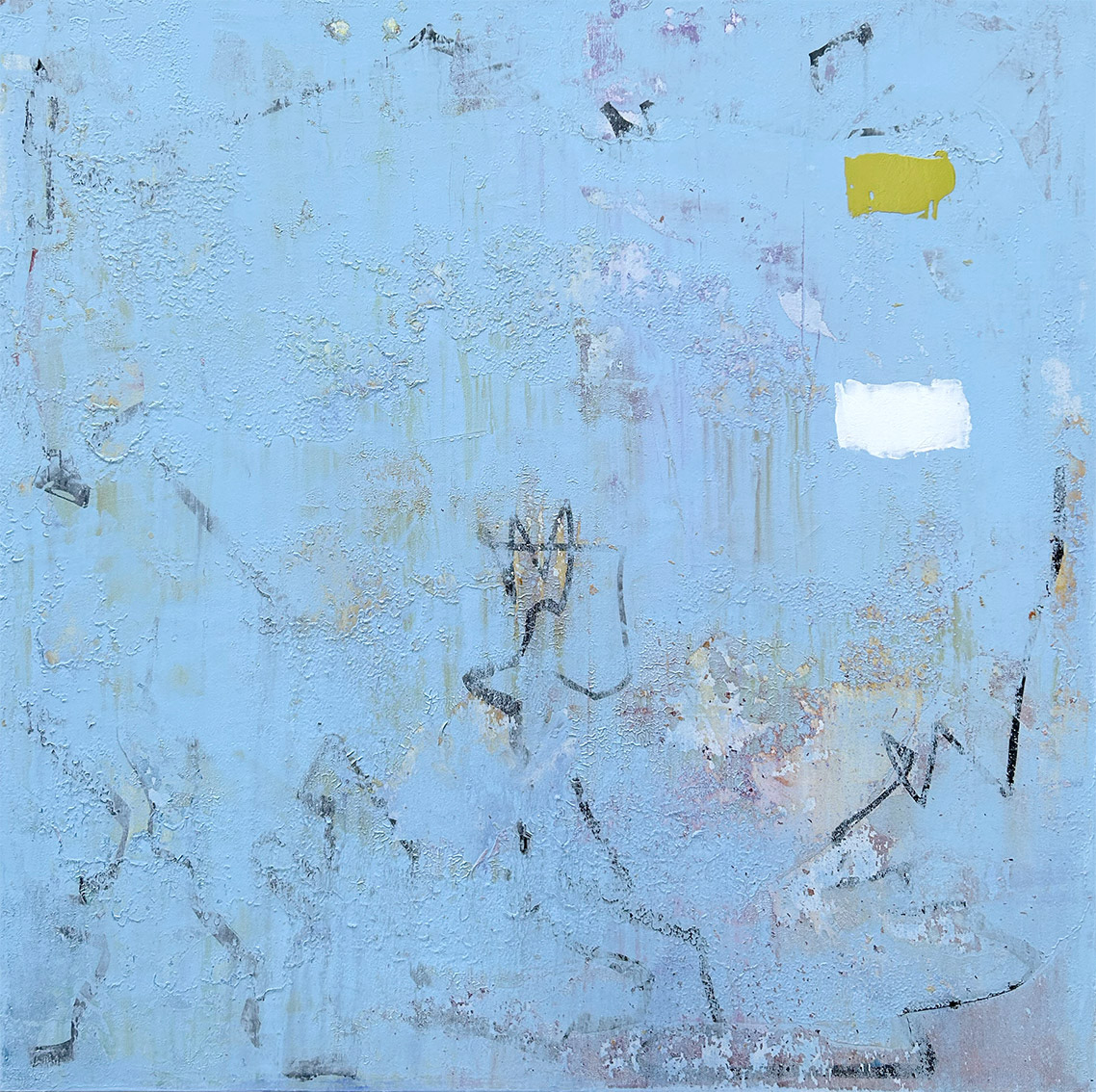 Acrylic Abstract No. 56/24 Mixed Media, 2024, 80 x 80 x 4 cm | 31.5 x 31.5 x 1.57 in