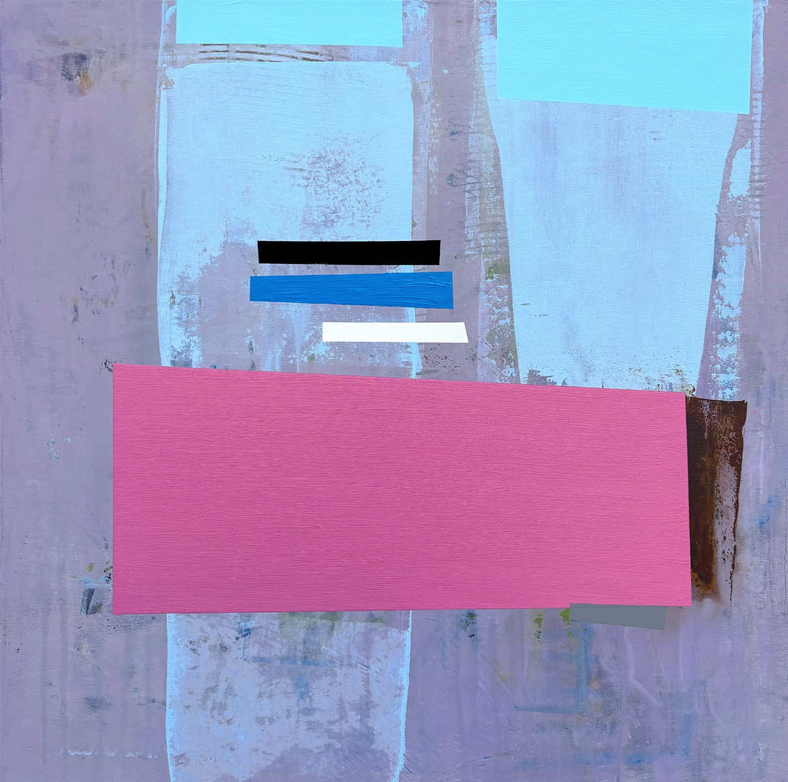 E/08 Acrylic on Canvas, Mixed Media, 2025, 70 x 70 x 2 cm | 27.56 x 27.56 x 0.79 in