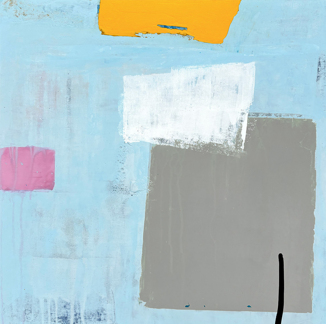 E/17 Acrylic on Canvas, Mixed Media, 2025, 50 x 50 x 3 cm | 19.69 x 19.69 x 1.18 in