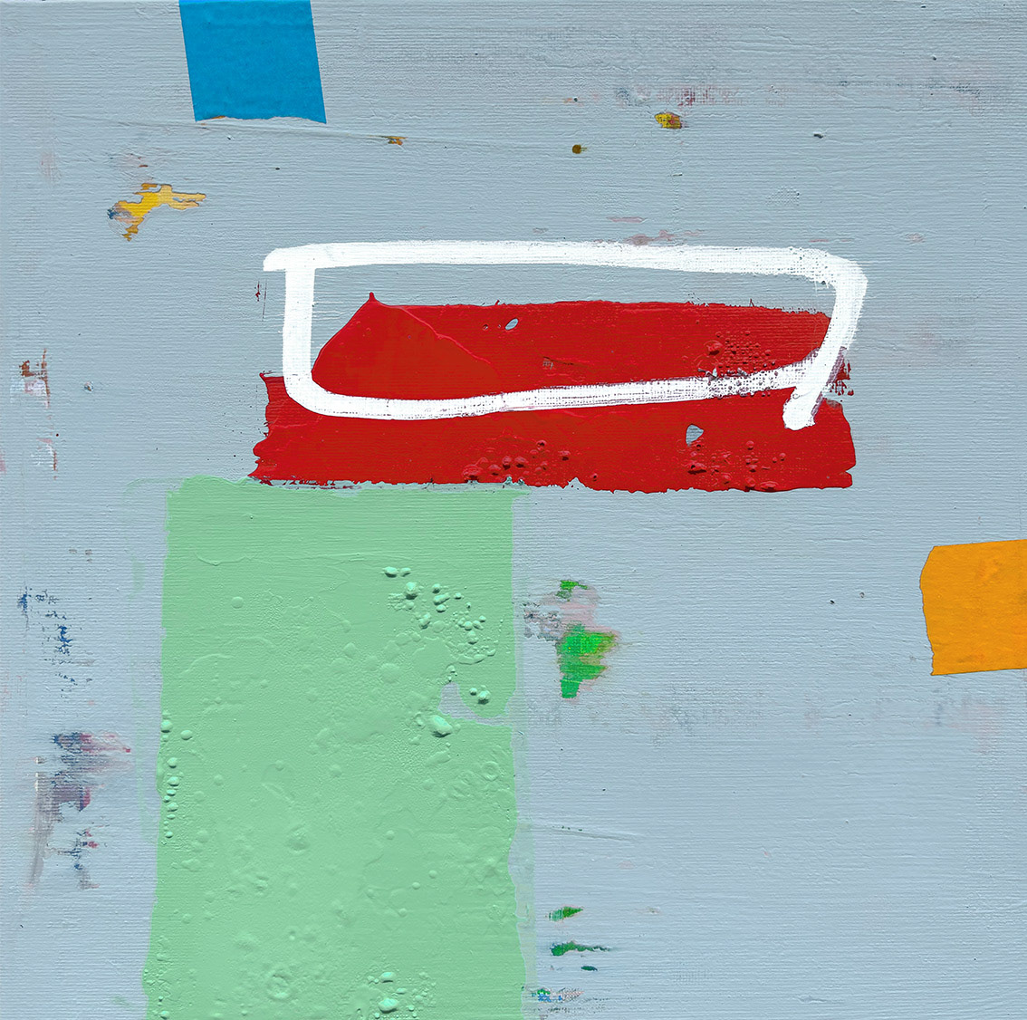 E/11 Acrylic on Canvas, Mixed Media, 2025, 29 x 29 x 3 cm | 11.42 x 11.42 x 1.18 in