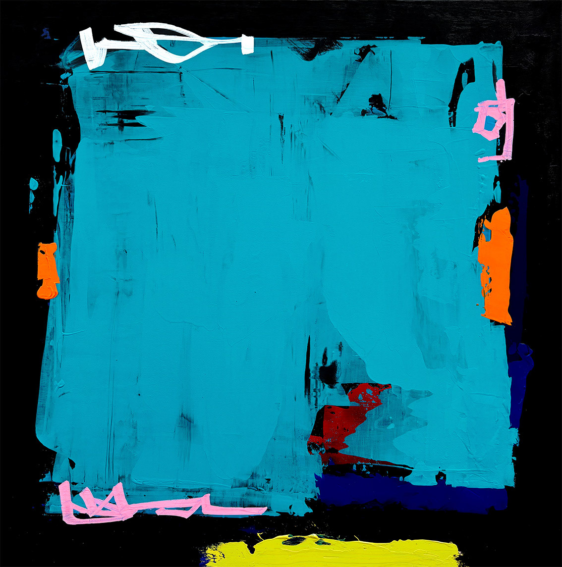 Face/01 Acrylic on Canvas, Mixed Media, 2025, 70 x 70 x 2 cm | 27.56 x 27.56 x 0.79 in