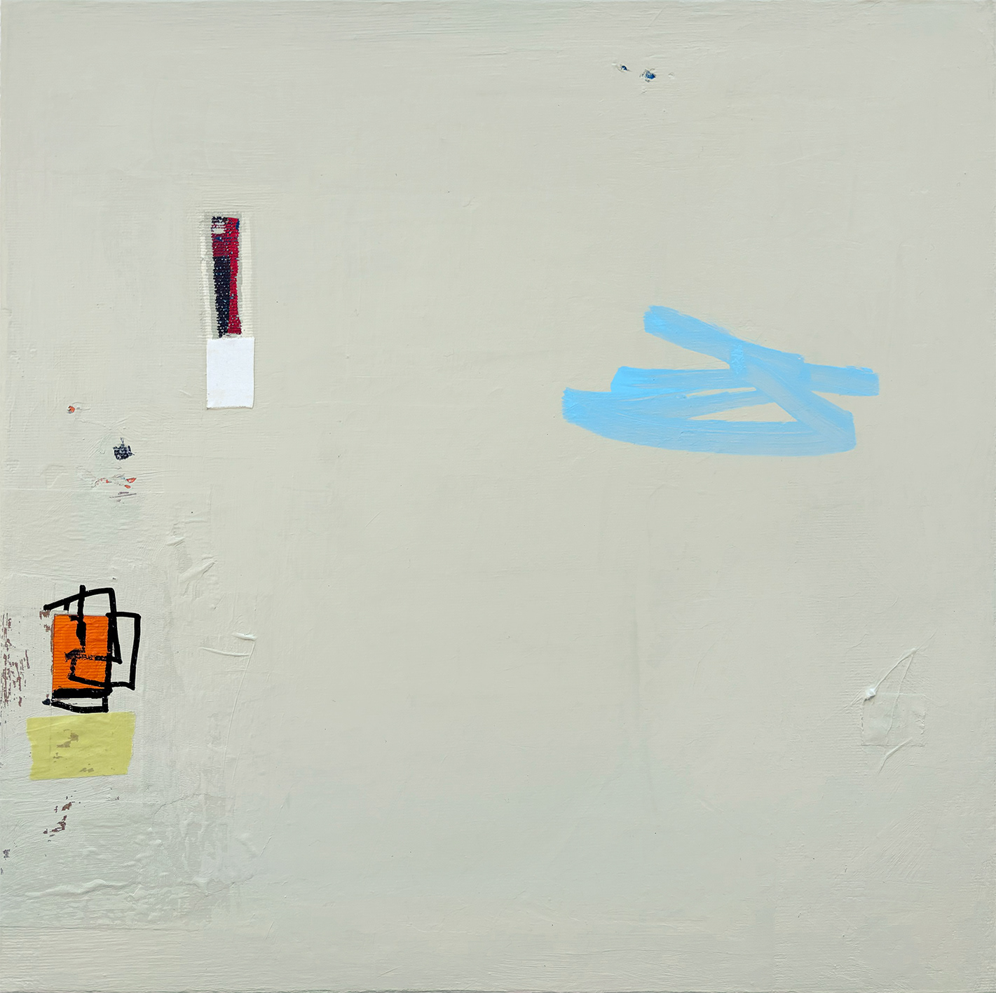 V17, Mixed Media, Acrylic and Tape on Canvas, 2026, 40 x 40 x 1.6 cm | 15,78 x 15,78 x 0.62 in