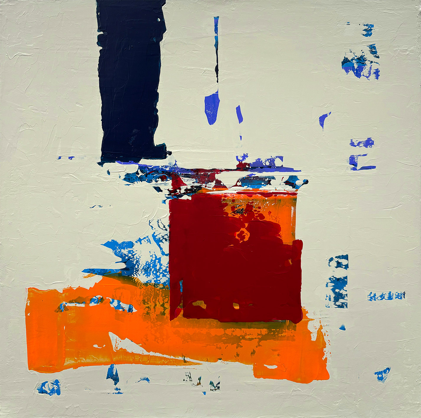 Acrylic Abstract No. 75/24 Mixed Media, 2024, 50 x 50 x 2 cm | 19.6 x 19.6 x 0.79 in