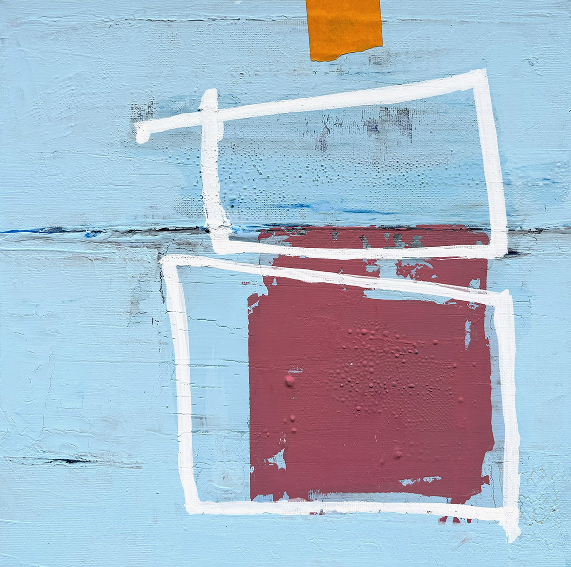 E/10 Acrylic on Canvas, Mixed Media, 2025, 29 x 29 x 3 cm | 11.42 x 11.42 x 1.18 in