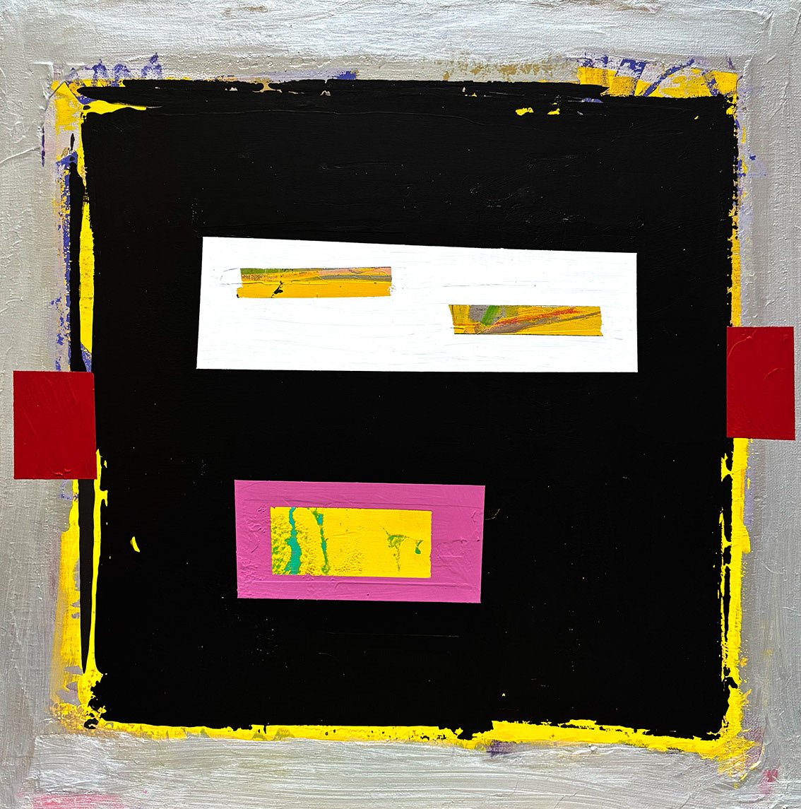 Face/09 Acrylic on Canvas, Mixed Media, 2025, 50 x 50 x 3 cm | 19.69 x 19.69 x 1.18 in