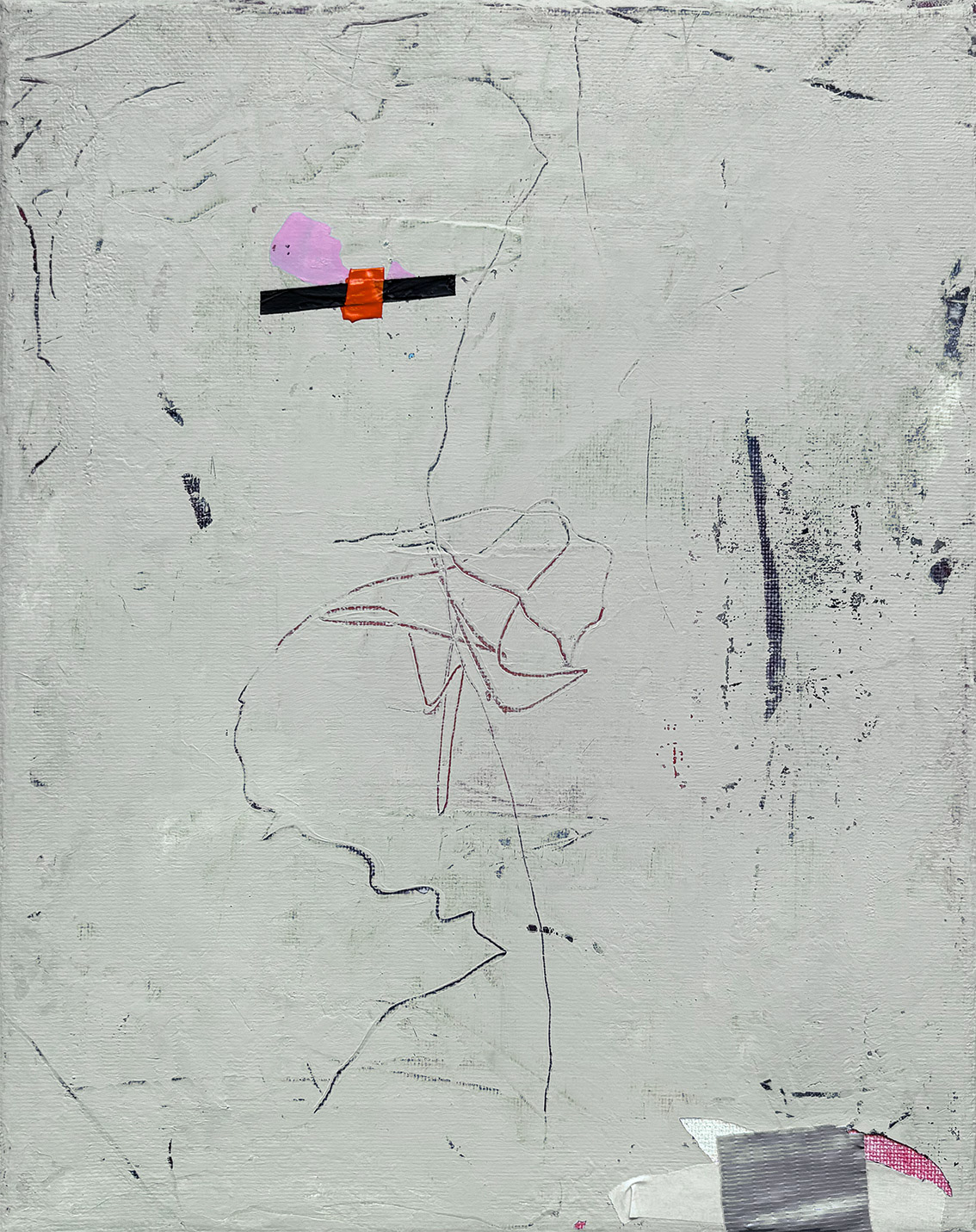 E/19 Acrylic on Canvas, Mixed Media, 2025, 30 x 24 x 2 cm | 11.8 x 9,4 x 0,78 in