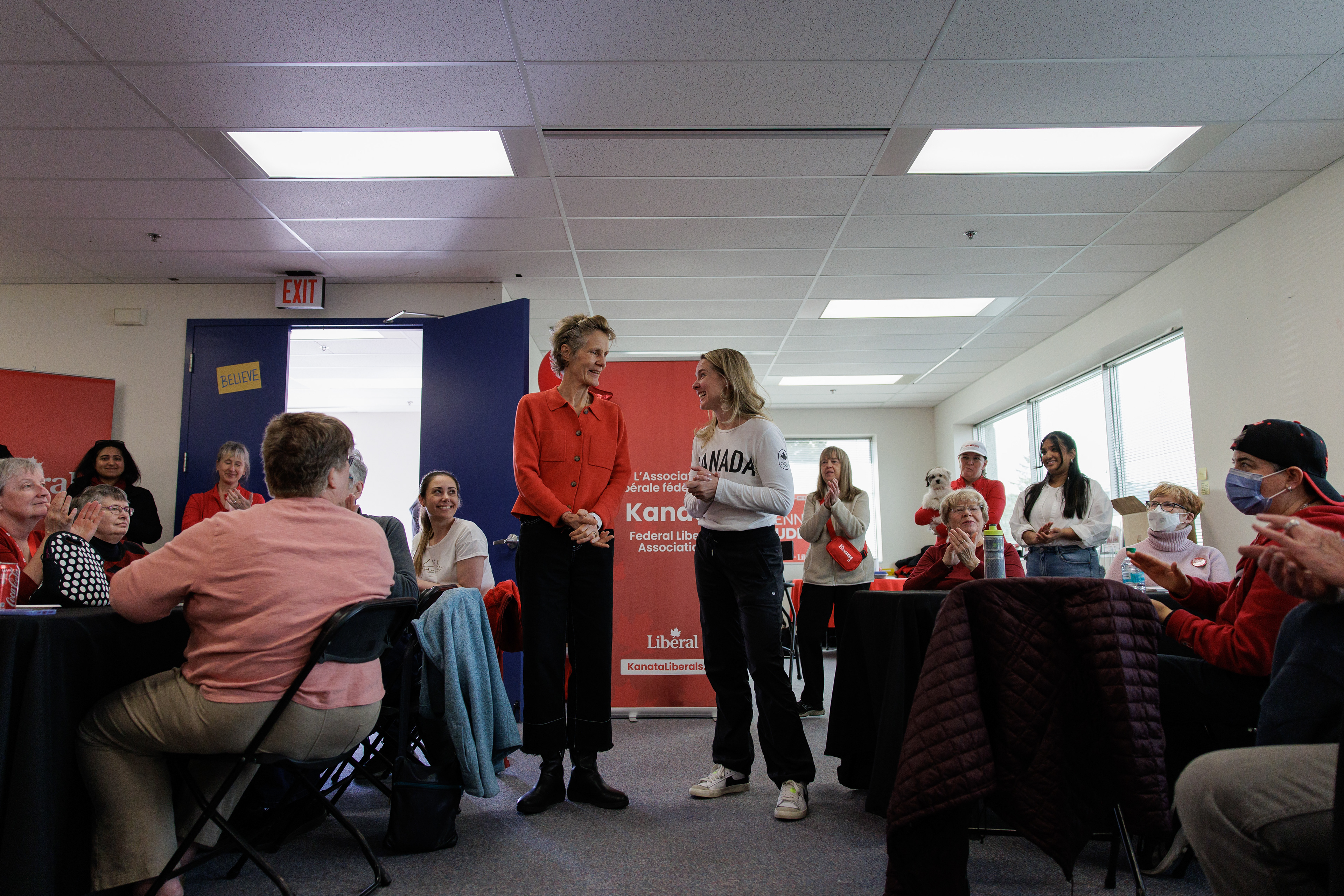 A visit to the campaign office from Mrs. Diana Fox Carney, spouse to the Prime Minister of Canada.