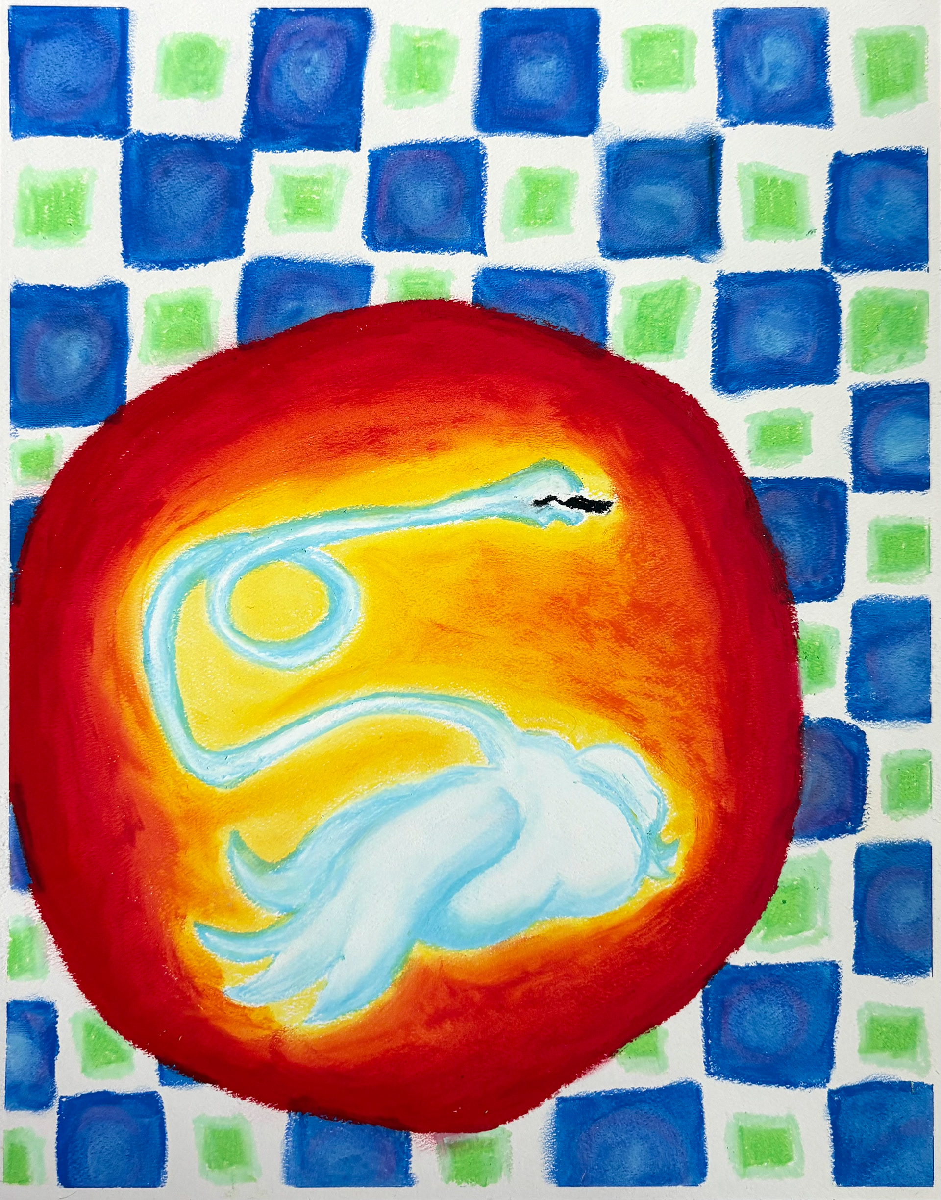 "Swan" Pastel on paper (2024)