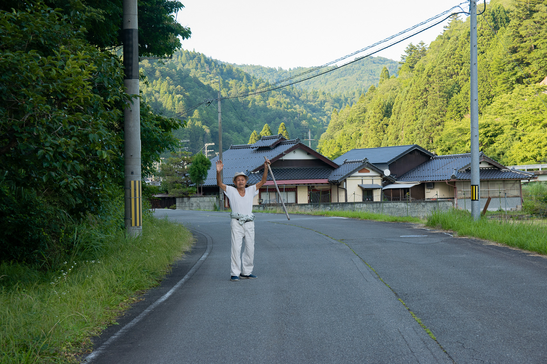 My grandfather takes a one-hour walk every day.