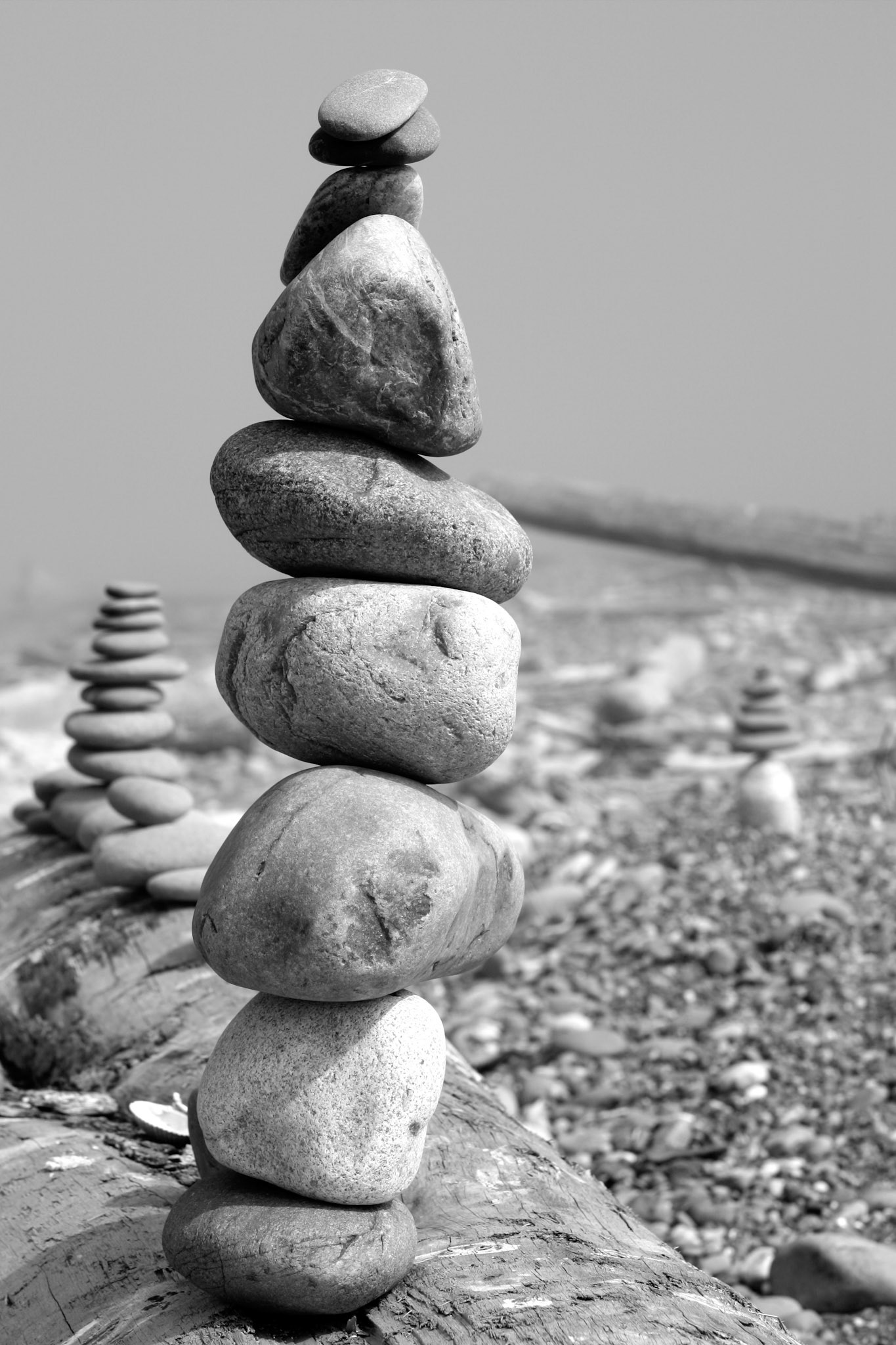 Balanced Rocks Stacks - Dungeness Spit - Sequim, WA