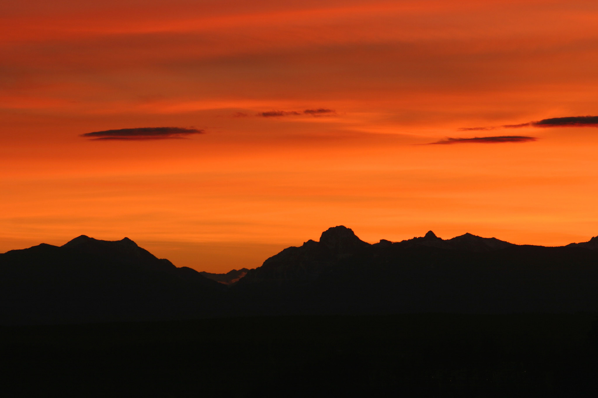 Sunrise over the Cascades - Kirkland, WA