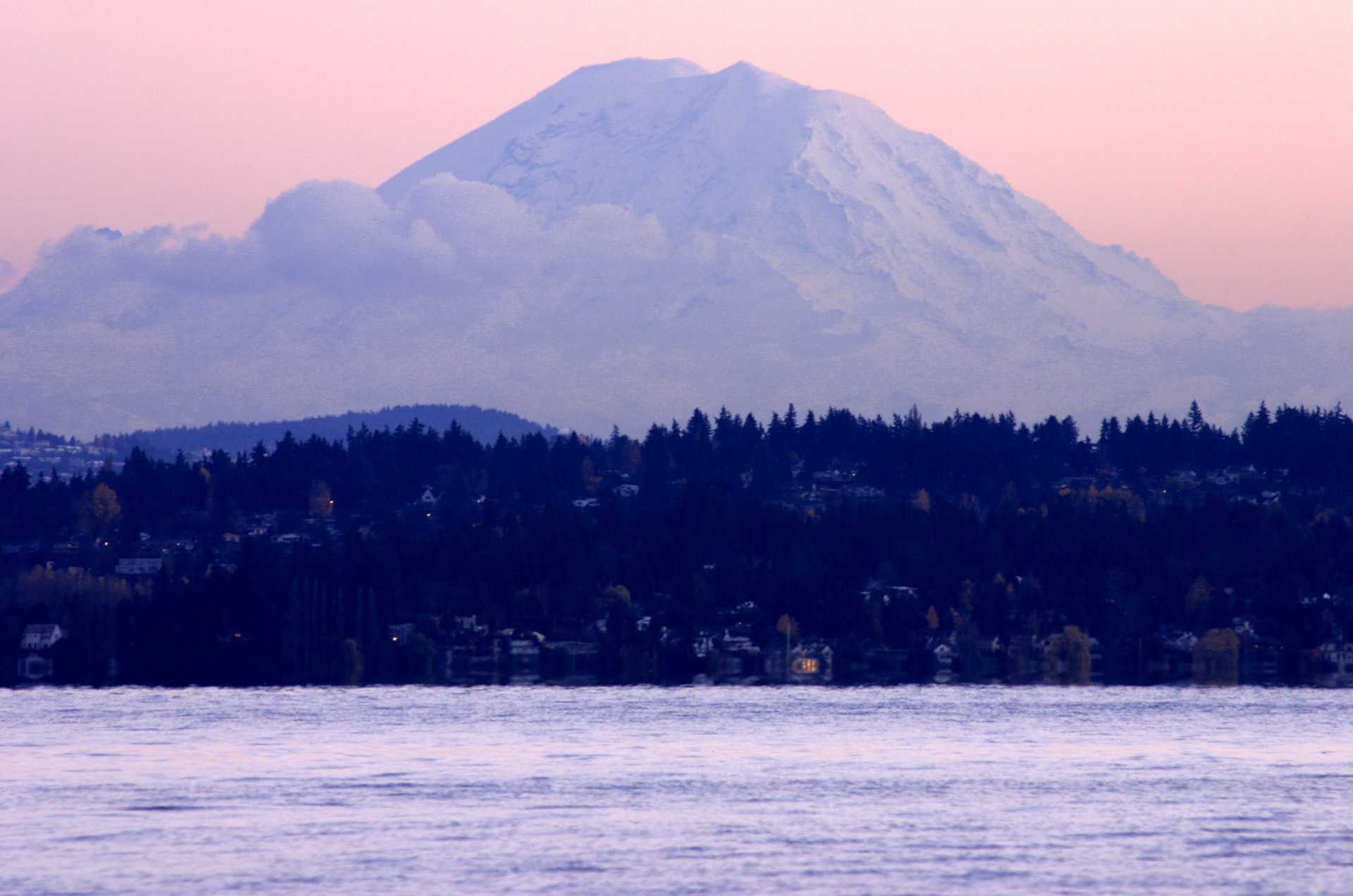 Ranier at dusk - Kirkland, WA