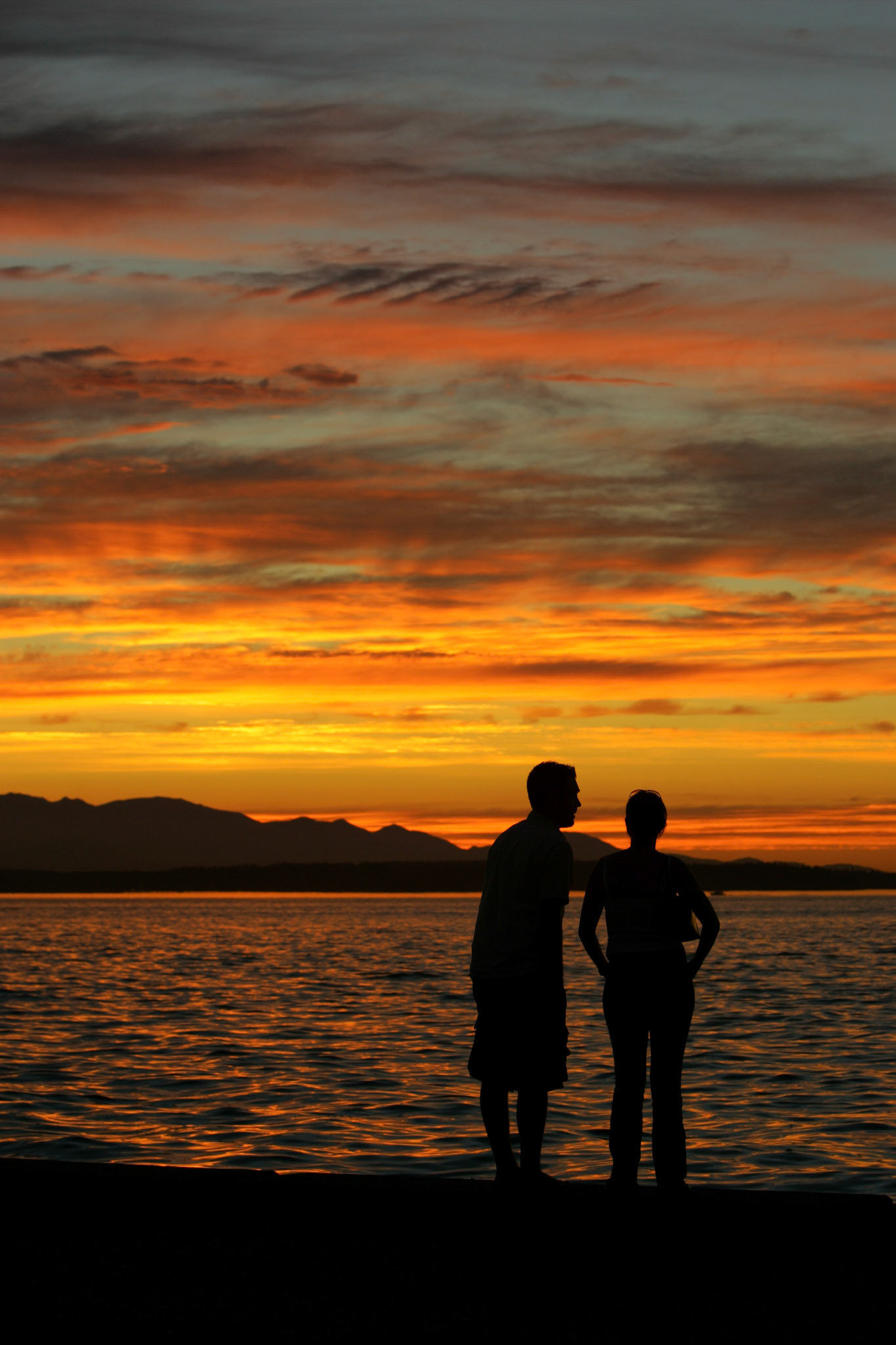 Watched sunset at Alki - Seattle, WA