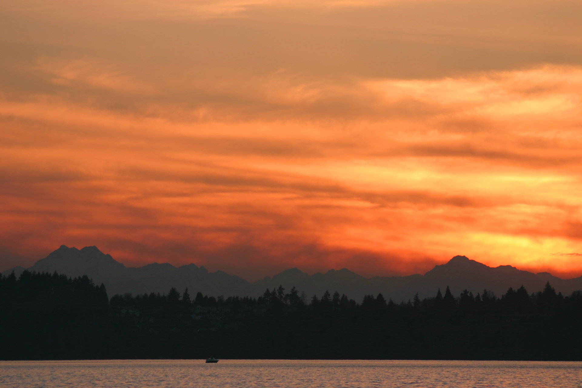 Sunset on the Olympics - Kirkland, WA