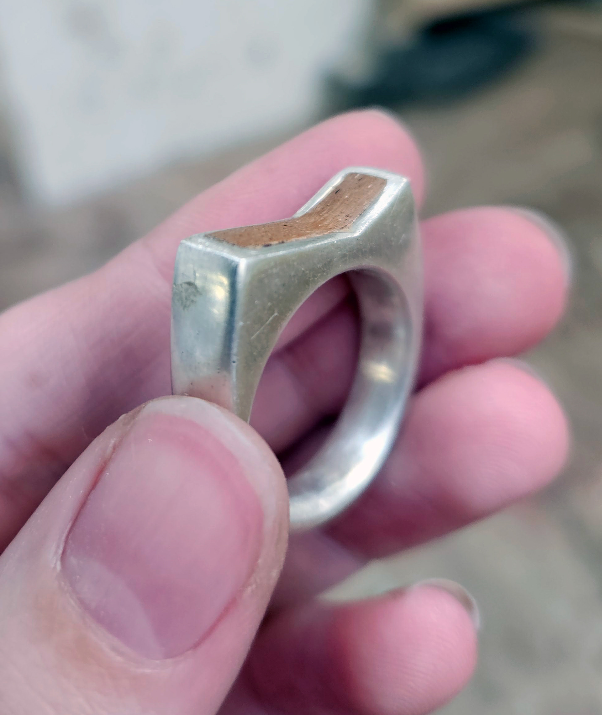 Cleanup & finishing of casted silver ring