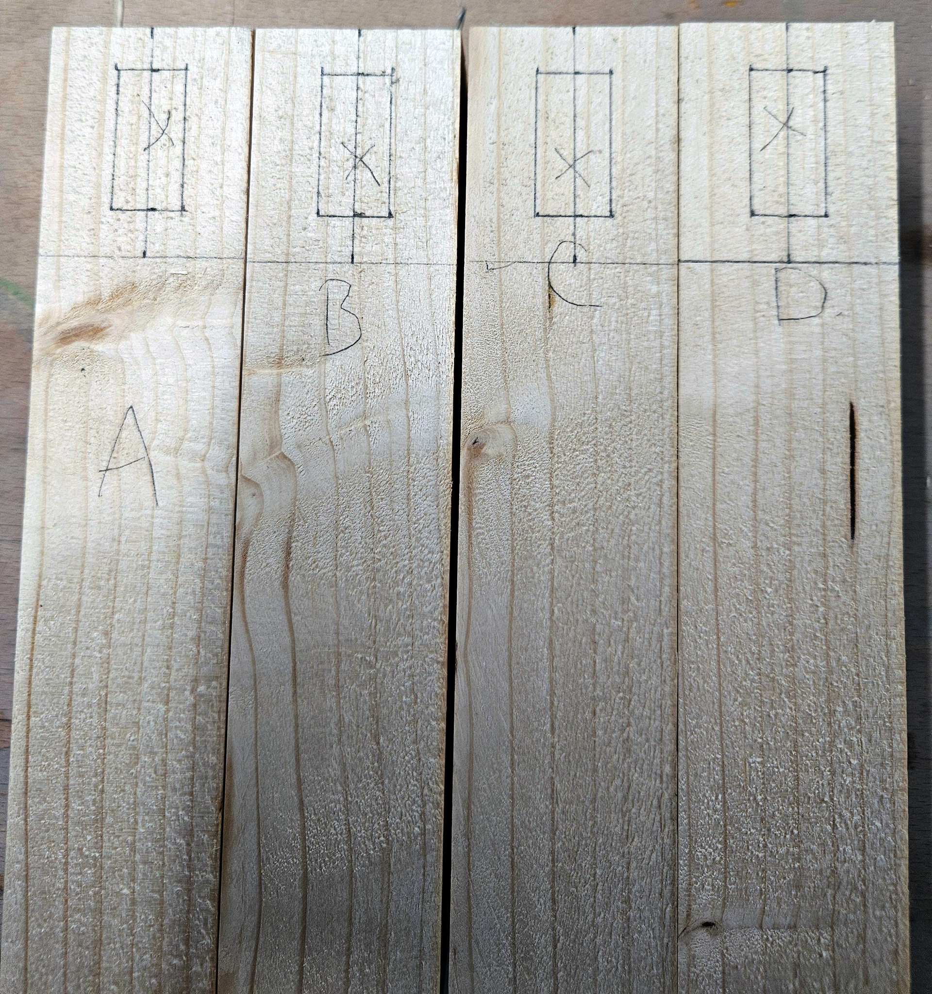 Measuring the mortise