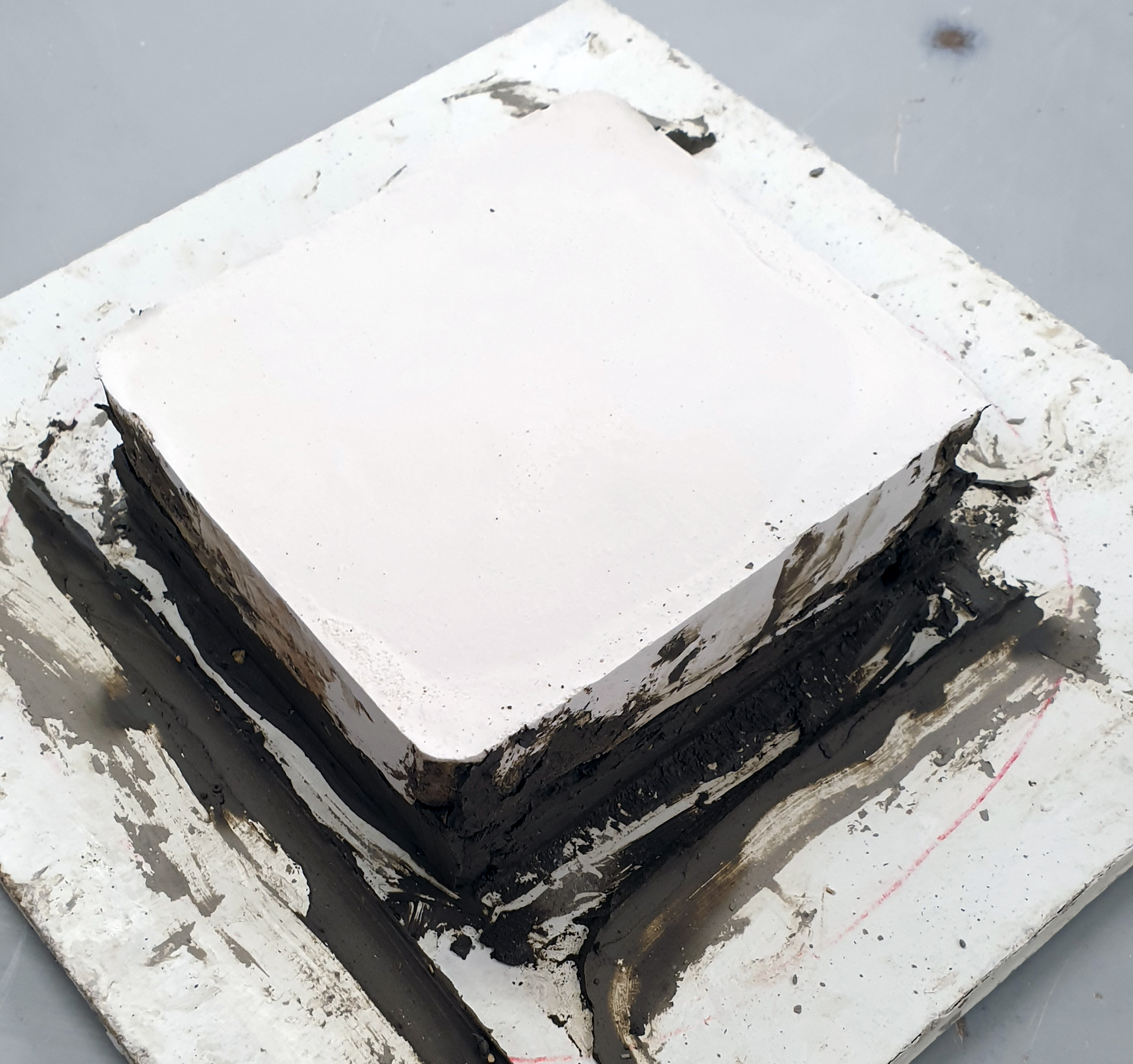Creating a 2 part plaster mold from the 3D print.