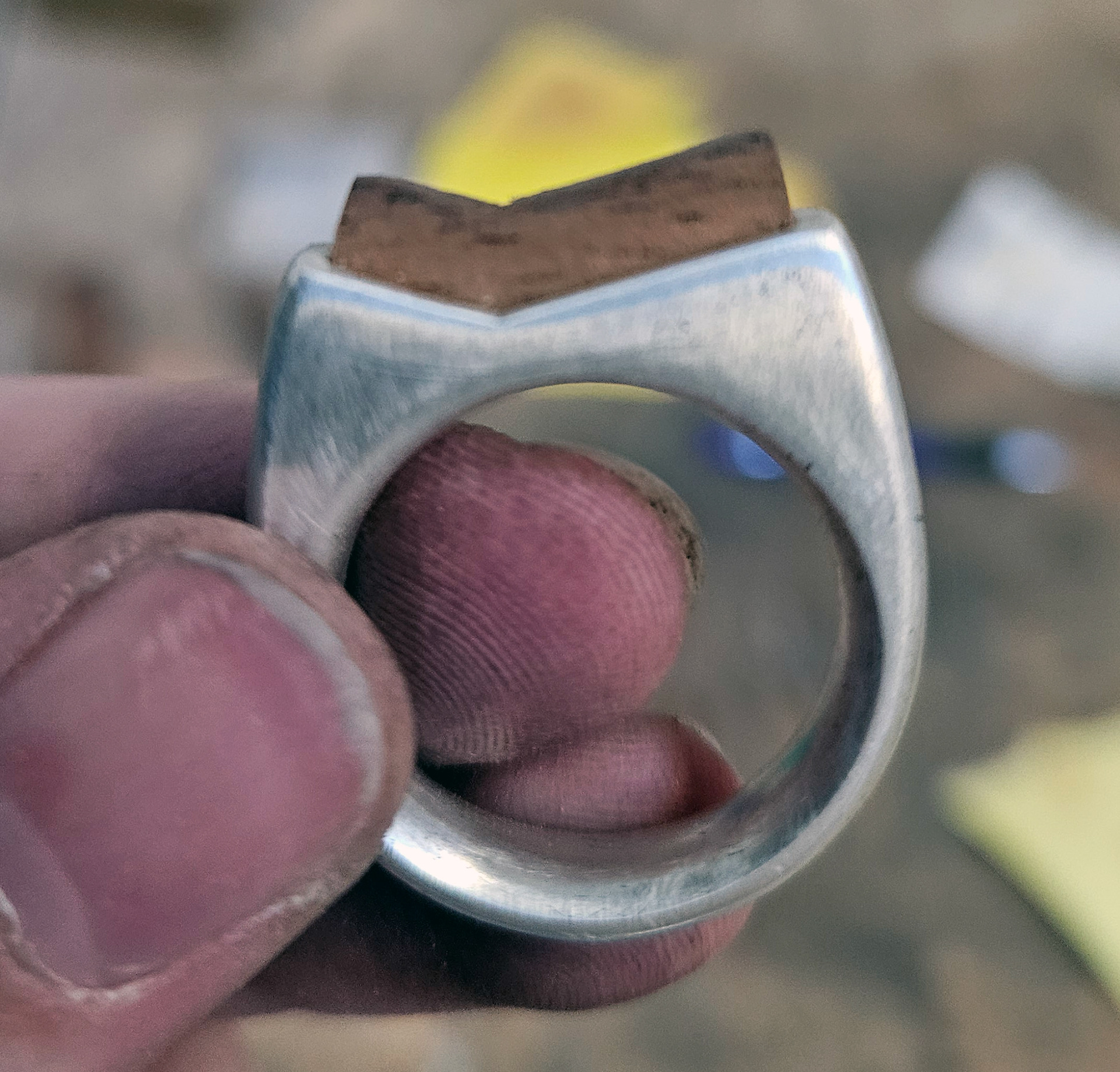 Cleanup & finishing of casted silver ring