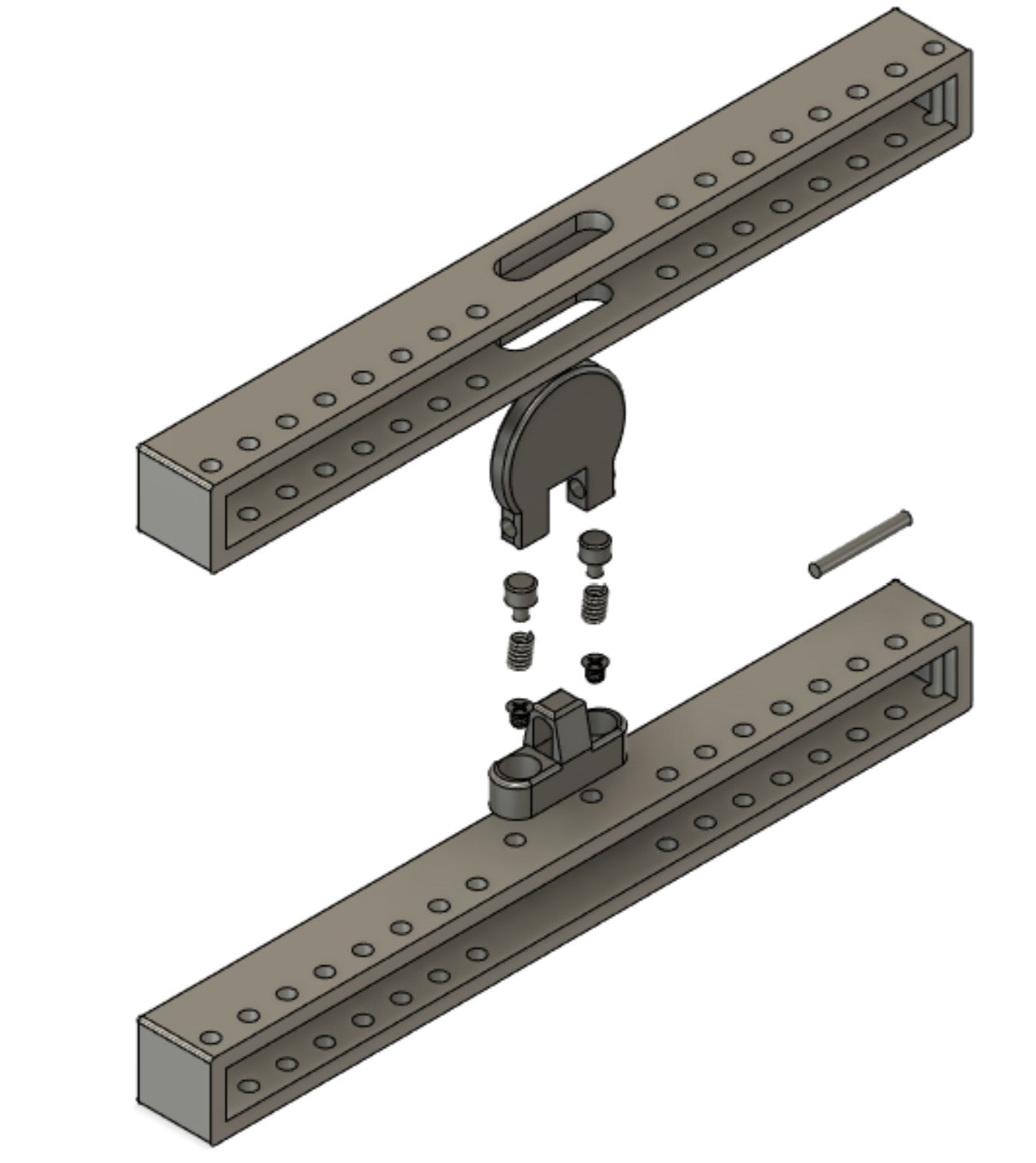 Exploded view of components.