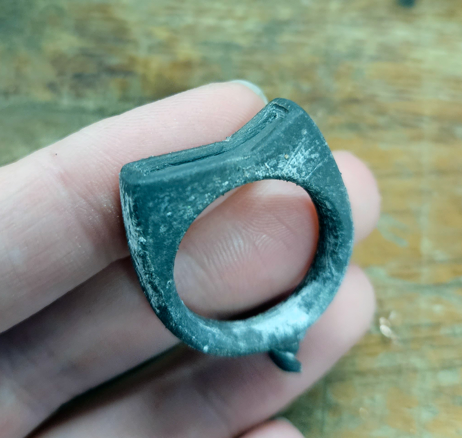 Casted silver ring unfinished