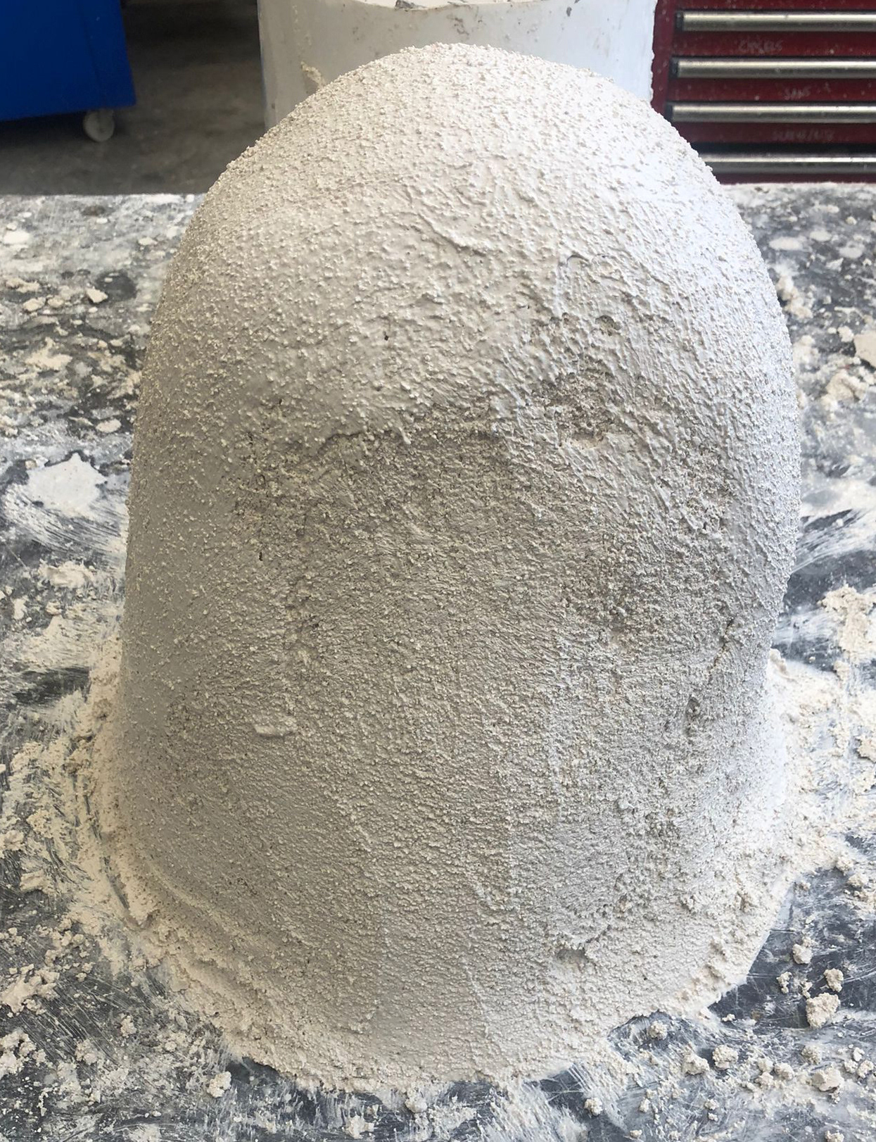 The final plaster mold after melting out the wax & drying.