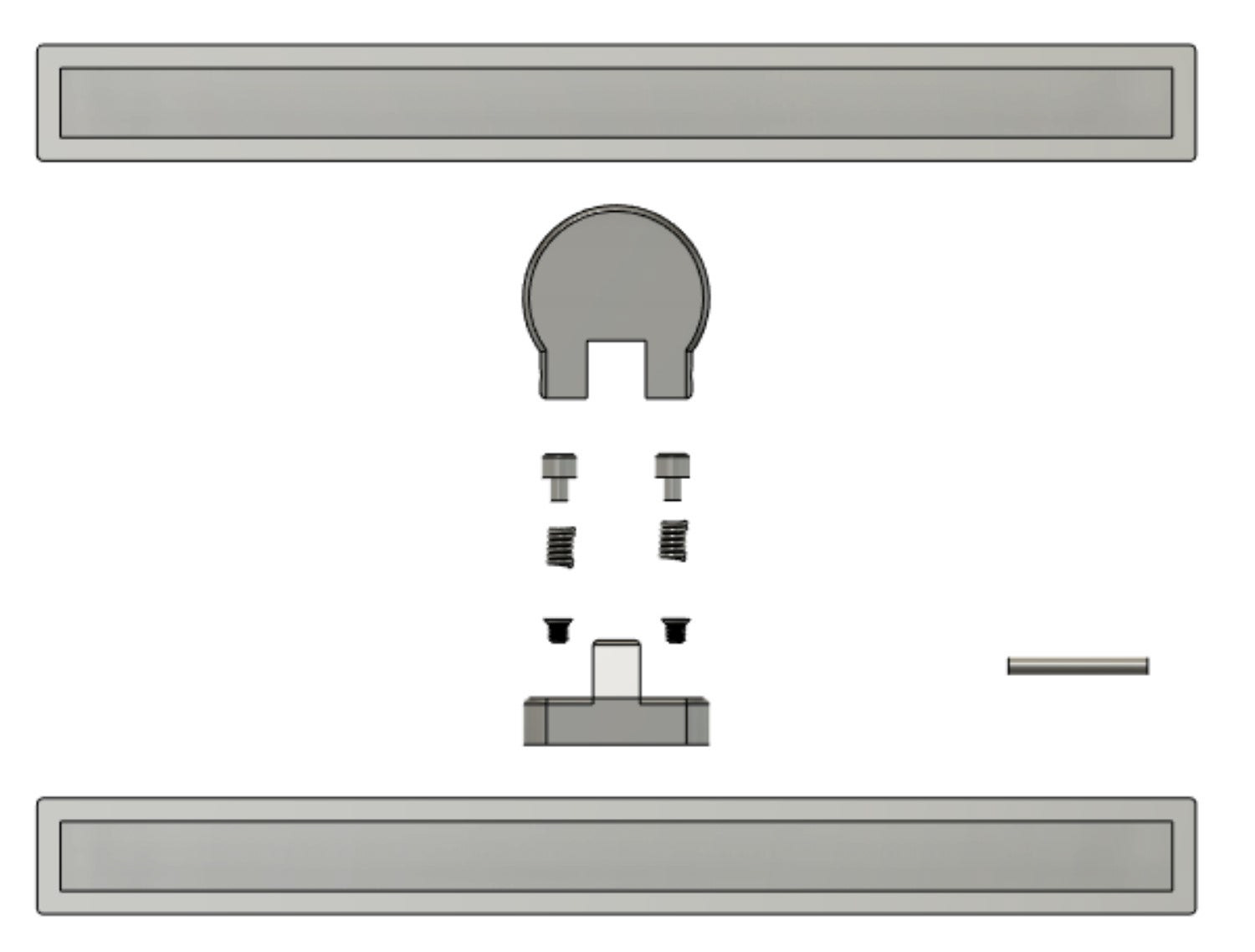 Exploded view of components.
