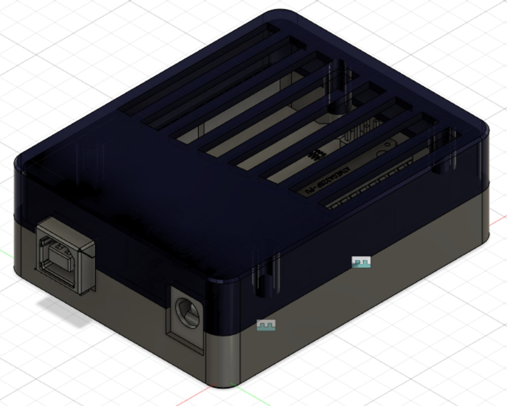 A CAD modeled casing for an arduino.