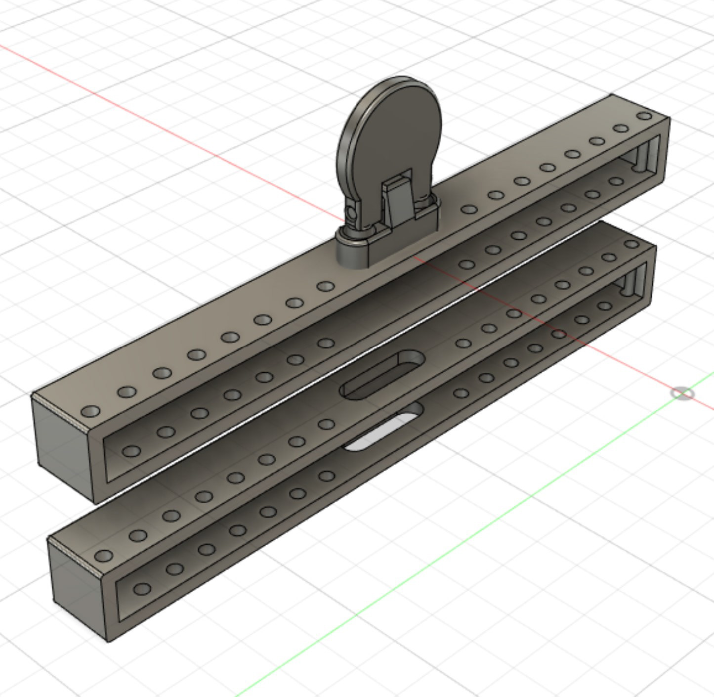 Metal components of a wallet.