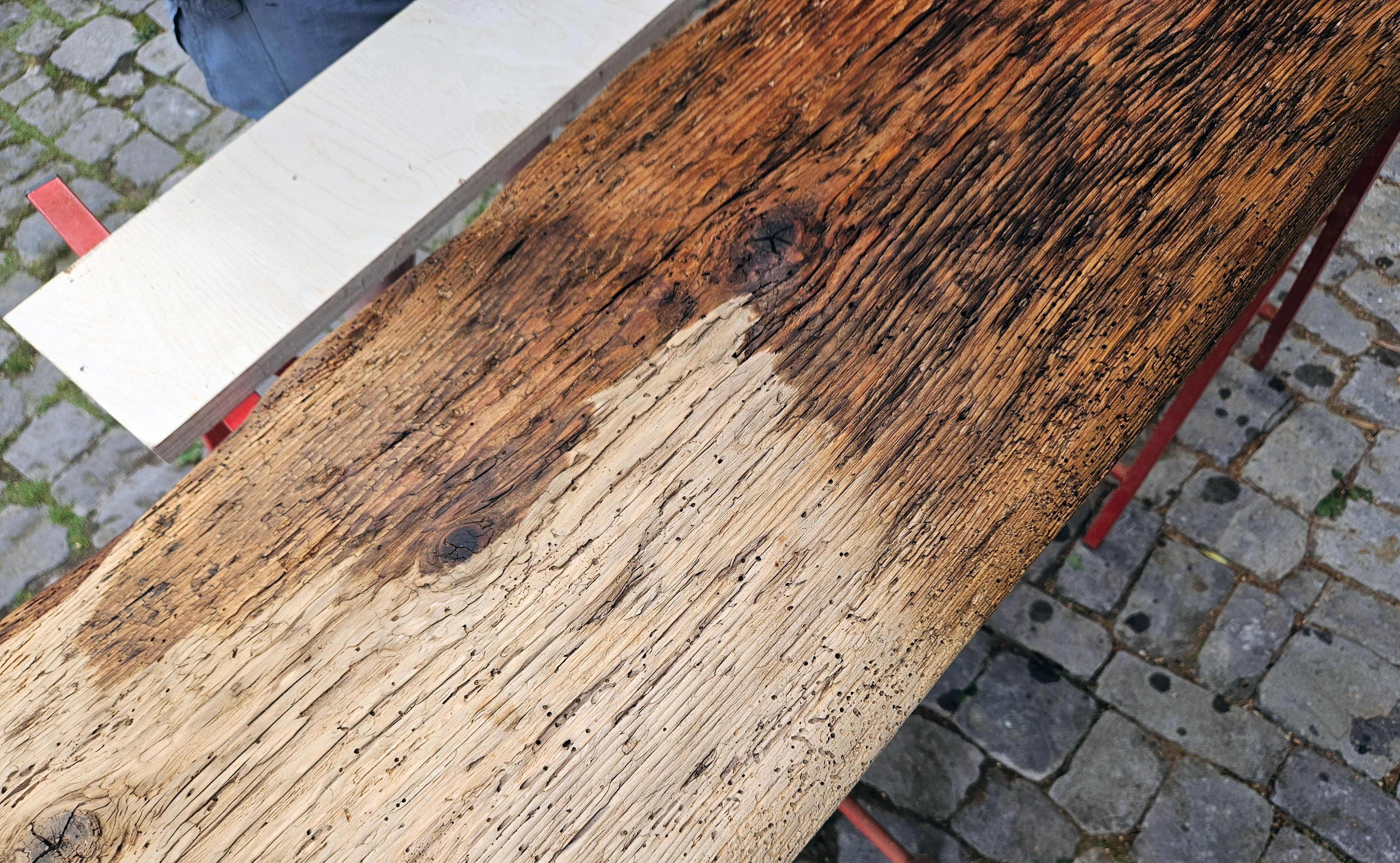 Oiling Refurbished Wood as a Coat Rack