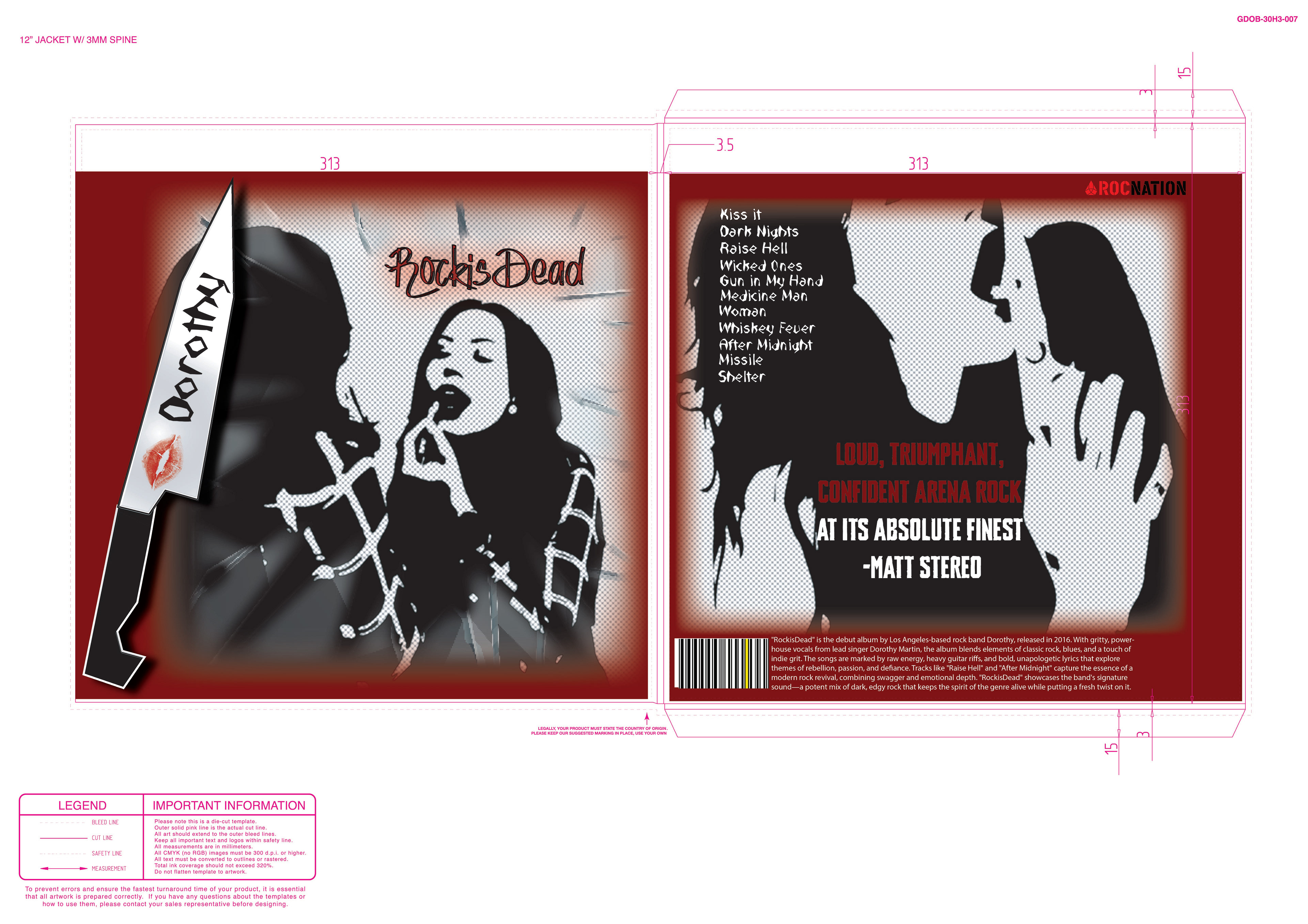 Album Cover: "RockisDead" by Dorothy